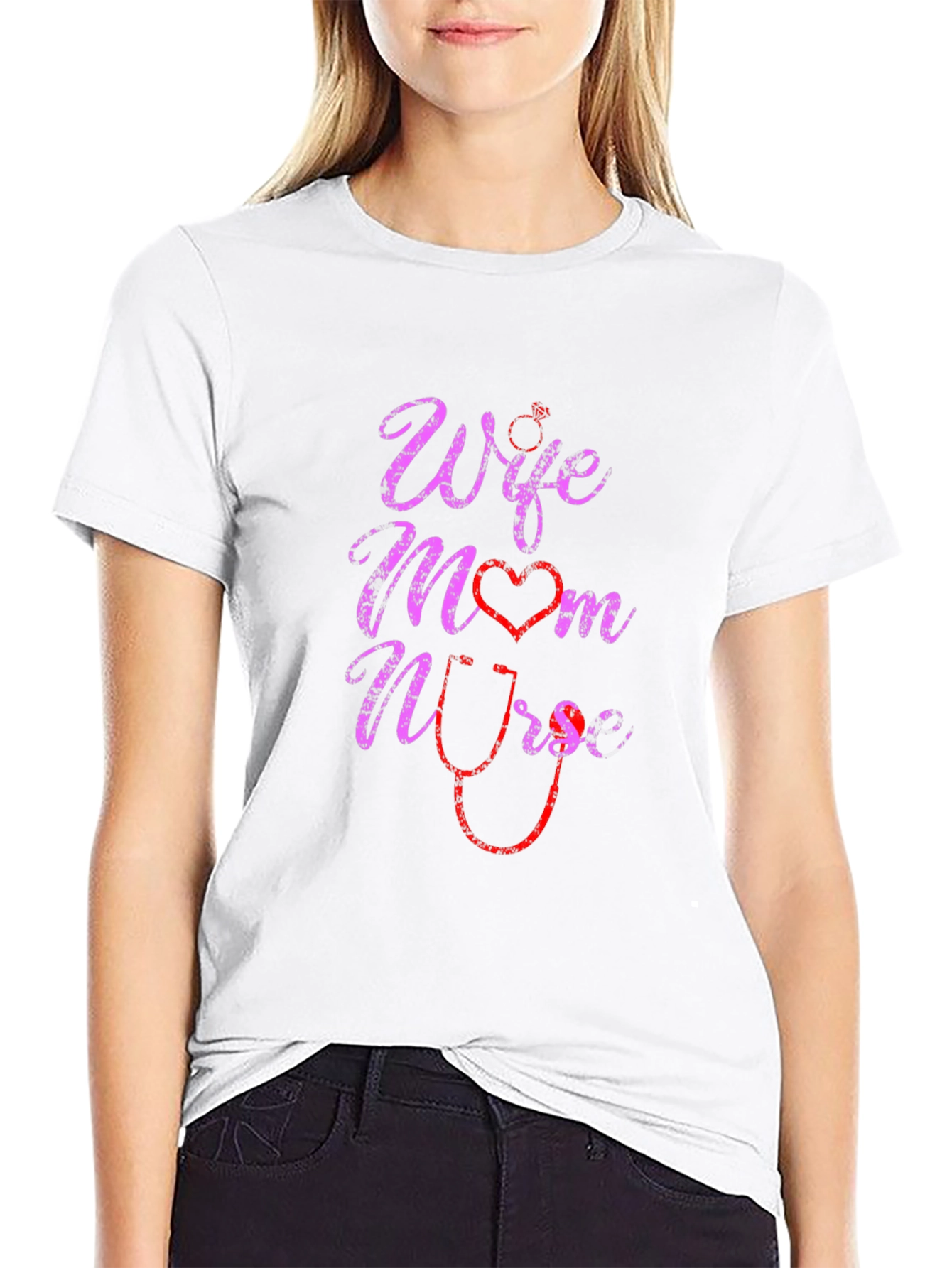 Wife Mom Nurse Graphic T-Shirt