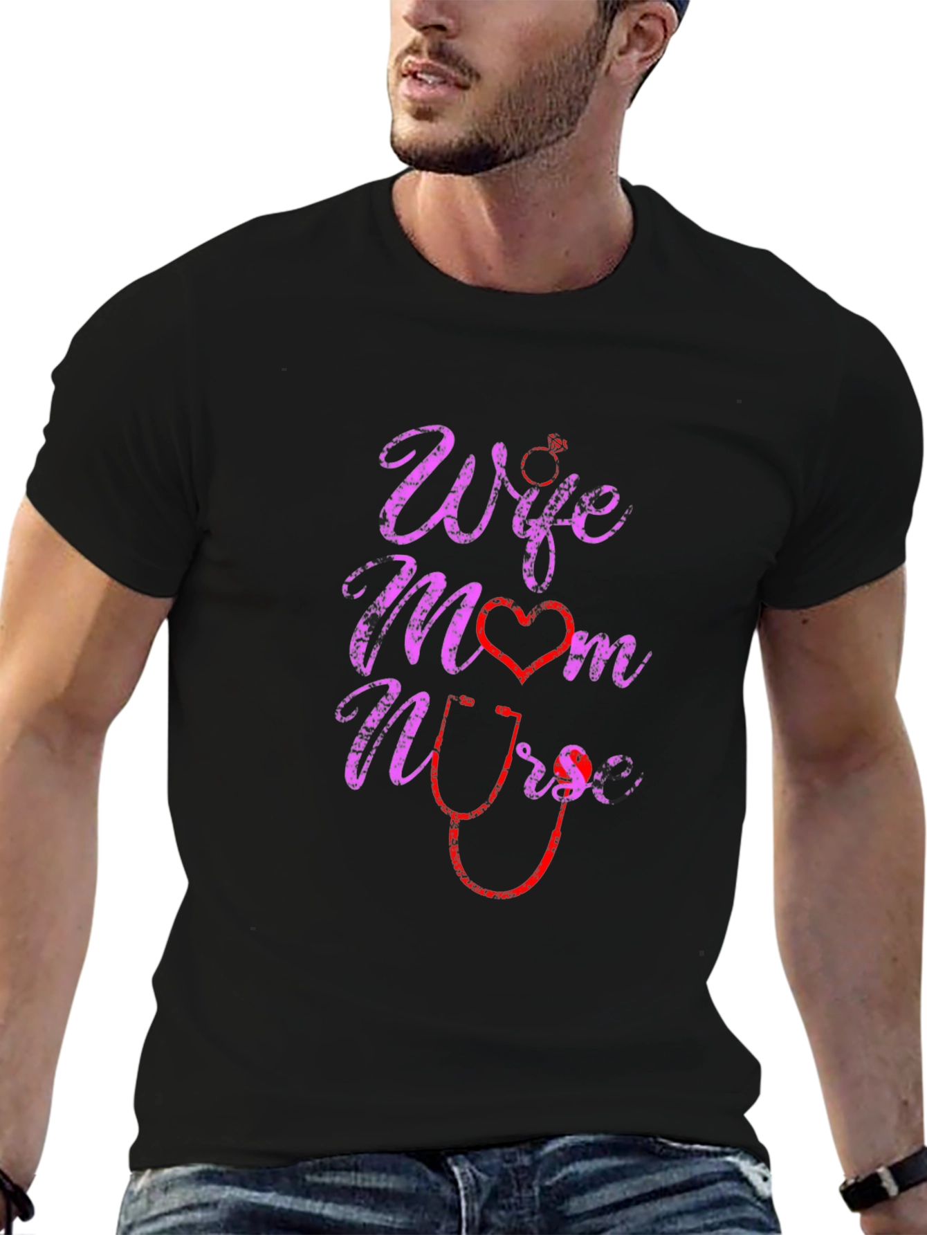 Wife Mom Nurse Graphic T-Shirt