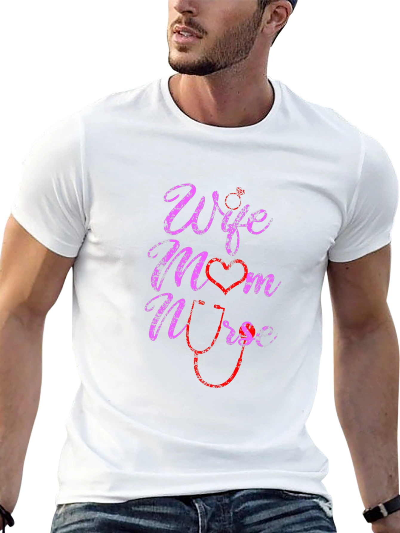 Wife Mom Nurse Graphic T-Shirt