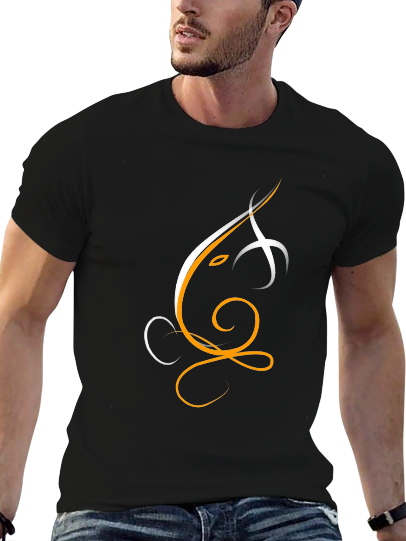 Ganesh Graphic Black T-Shirt - Artistic Indian Design