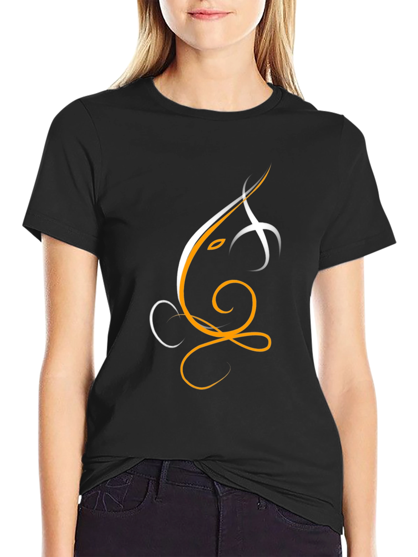 Ganesh Graphic Black T-Shirt - Artistic Indian Design
