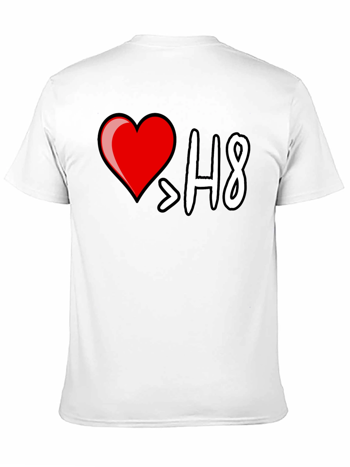 I Heart > H8 Black Graphic T-Shirt