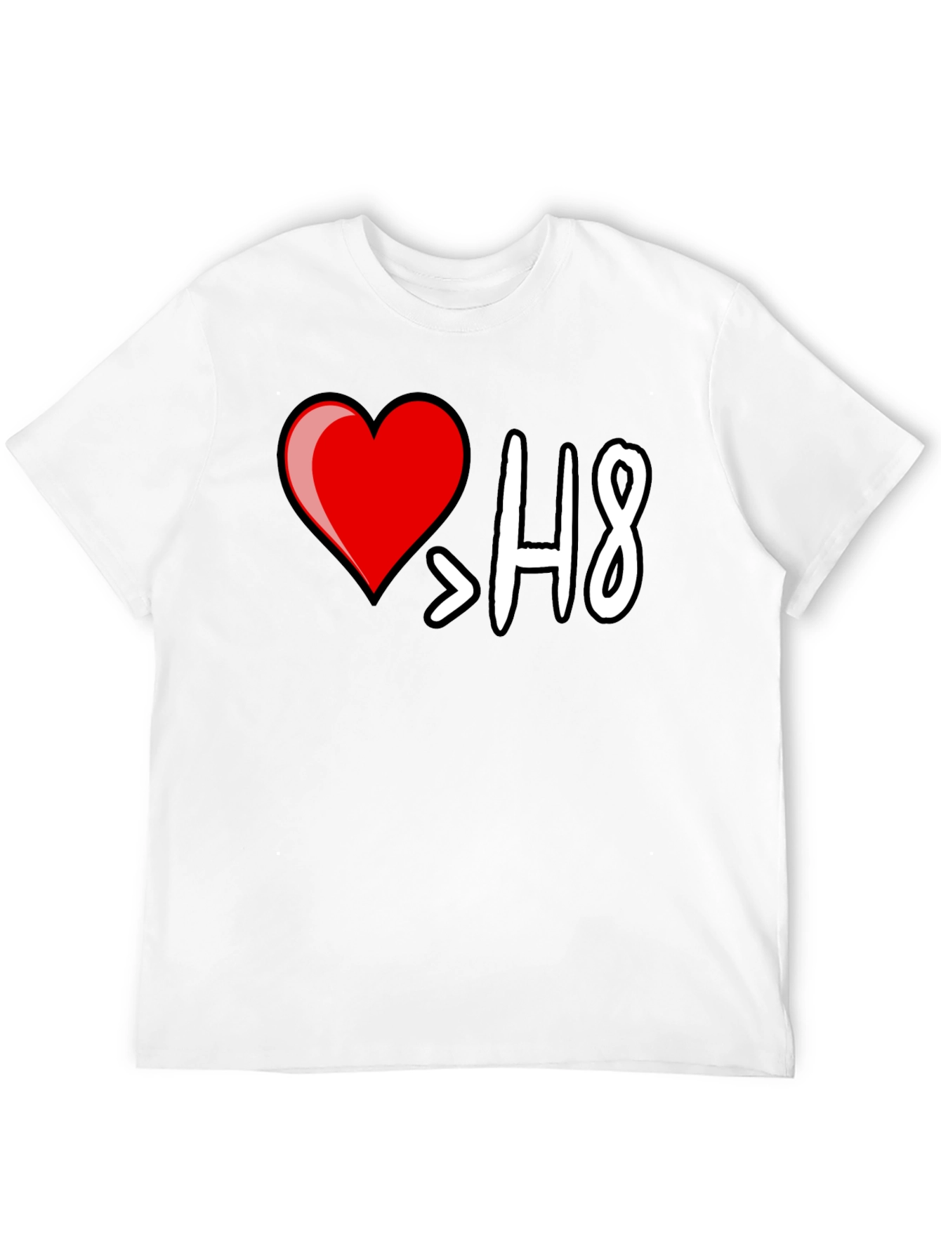I Heart > H8 Black Graphic T-Shirt