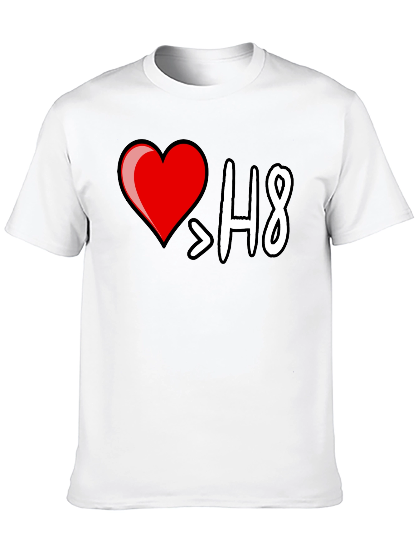 I Heart > H8 Black Graphic T-Shirt