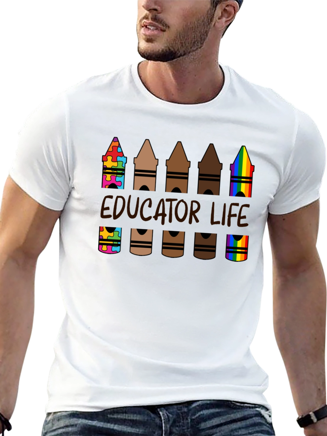 Educator Life Crayon T-Shirt: Teacher Appreciation Tee