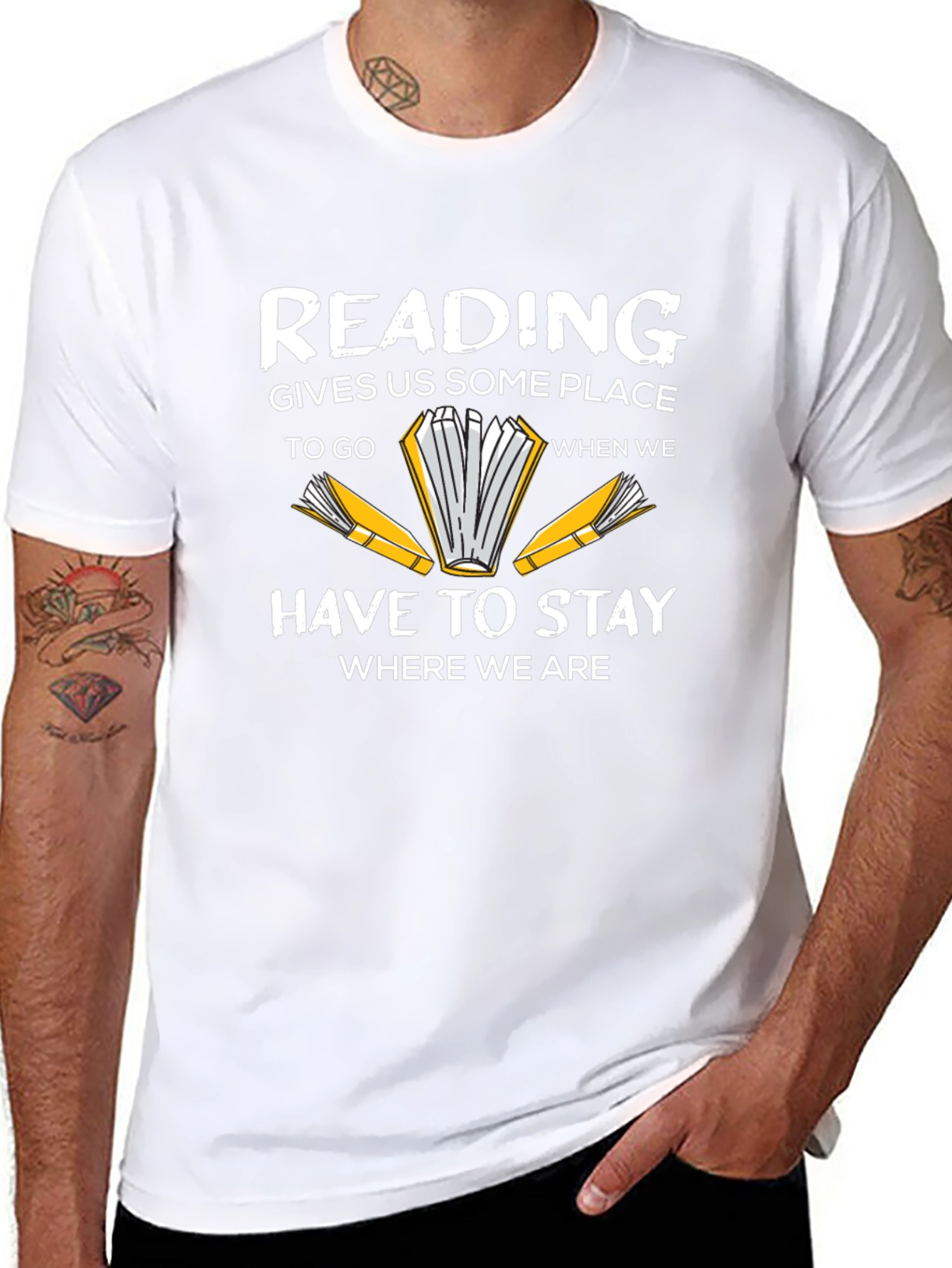 Reading Black Graphic T-Shirt