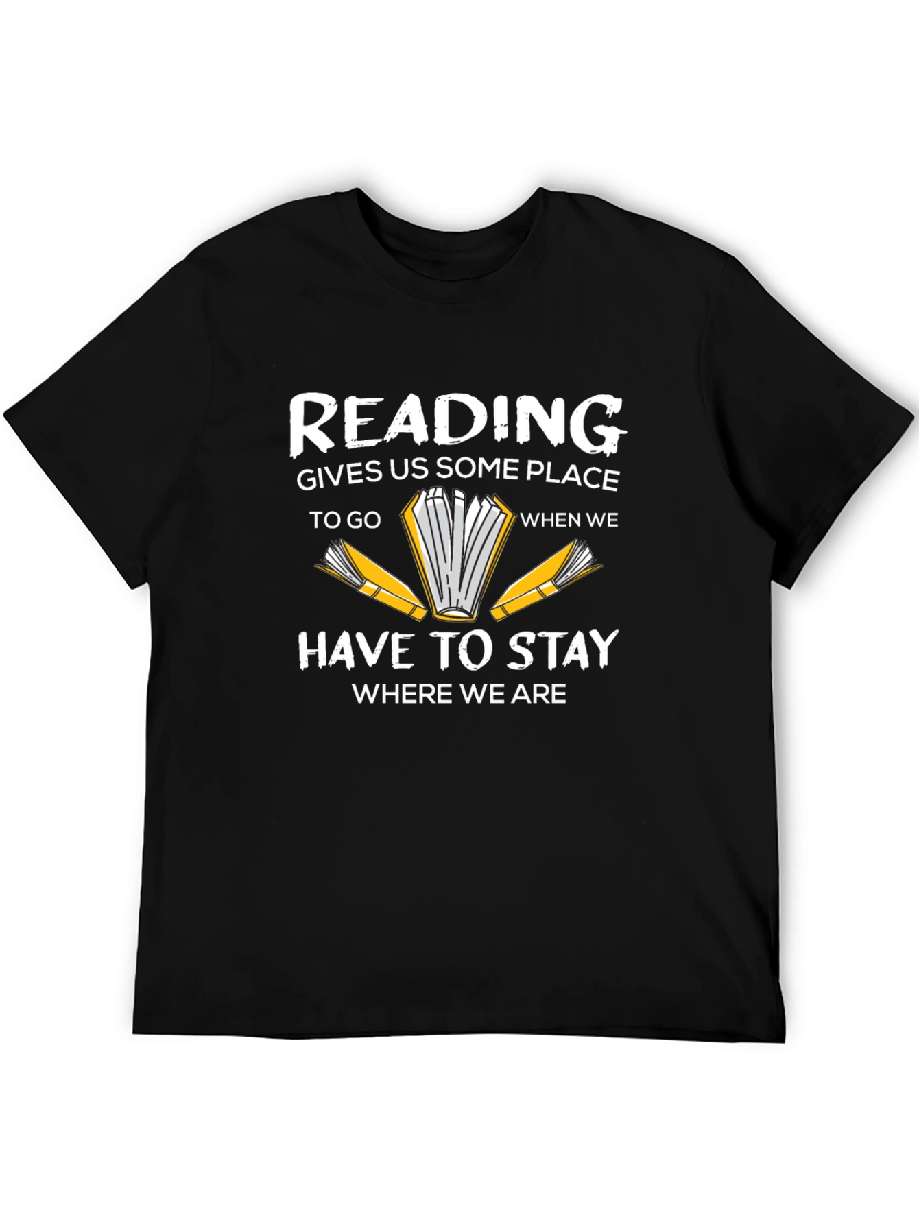 Reading Black Graphic T-Shirt