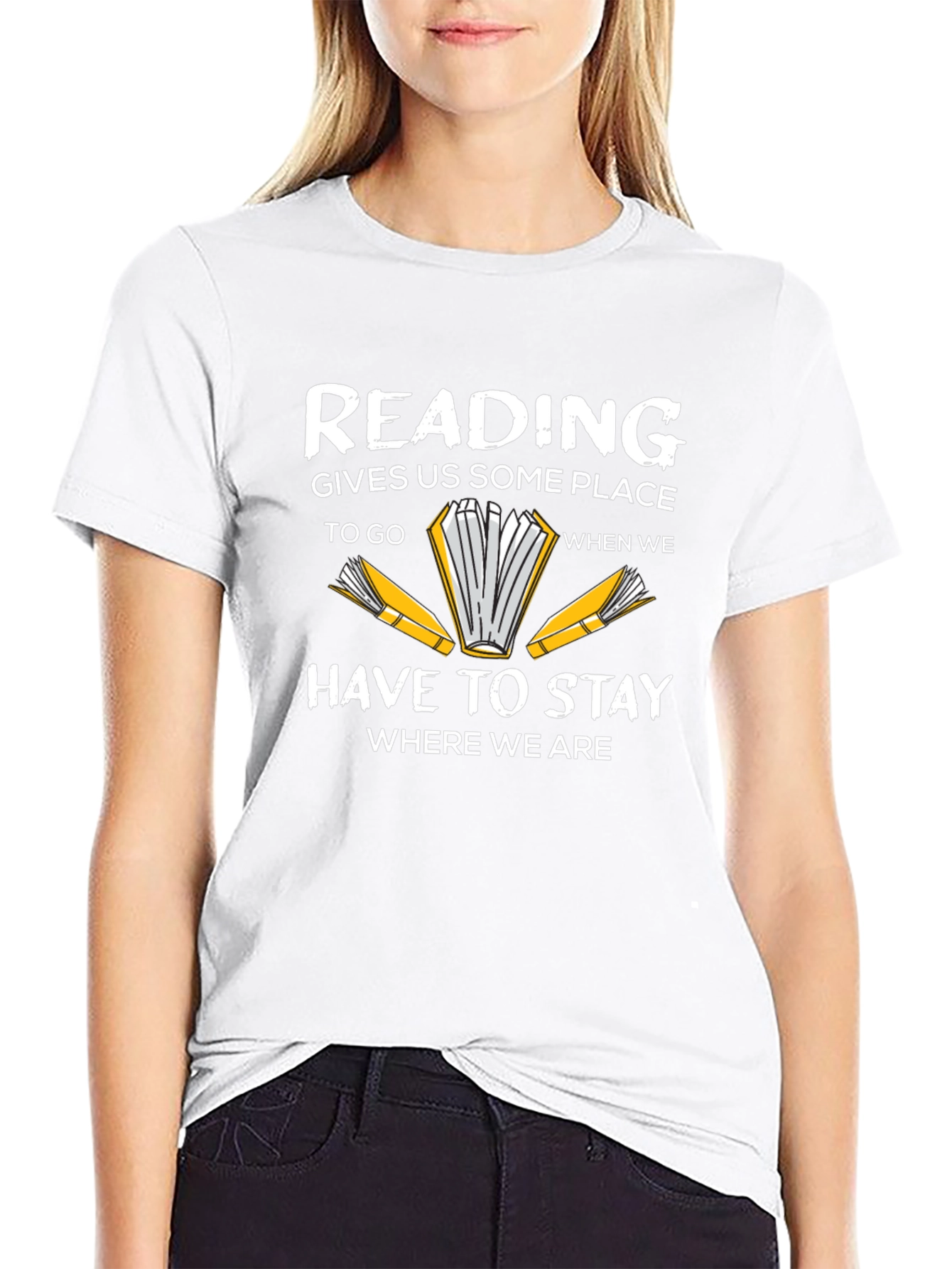 Reading Black Graphic T-Shirt
