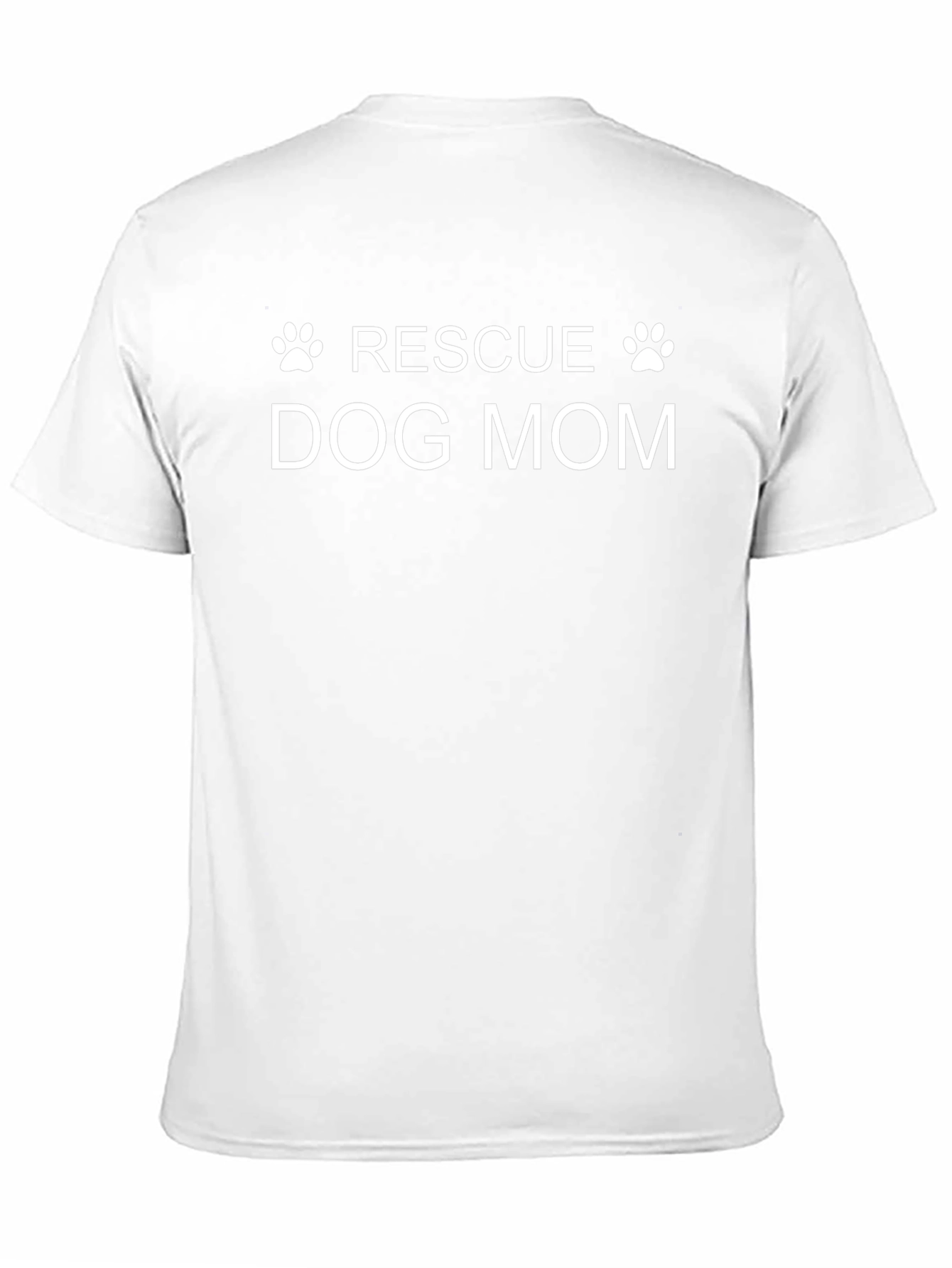 Rescue Dog Mom Graphic Tee - Black Cotton T-Shirt