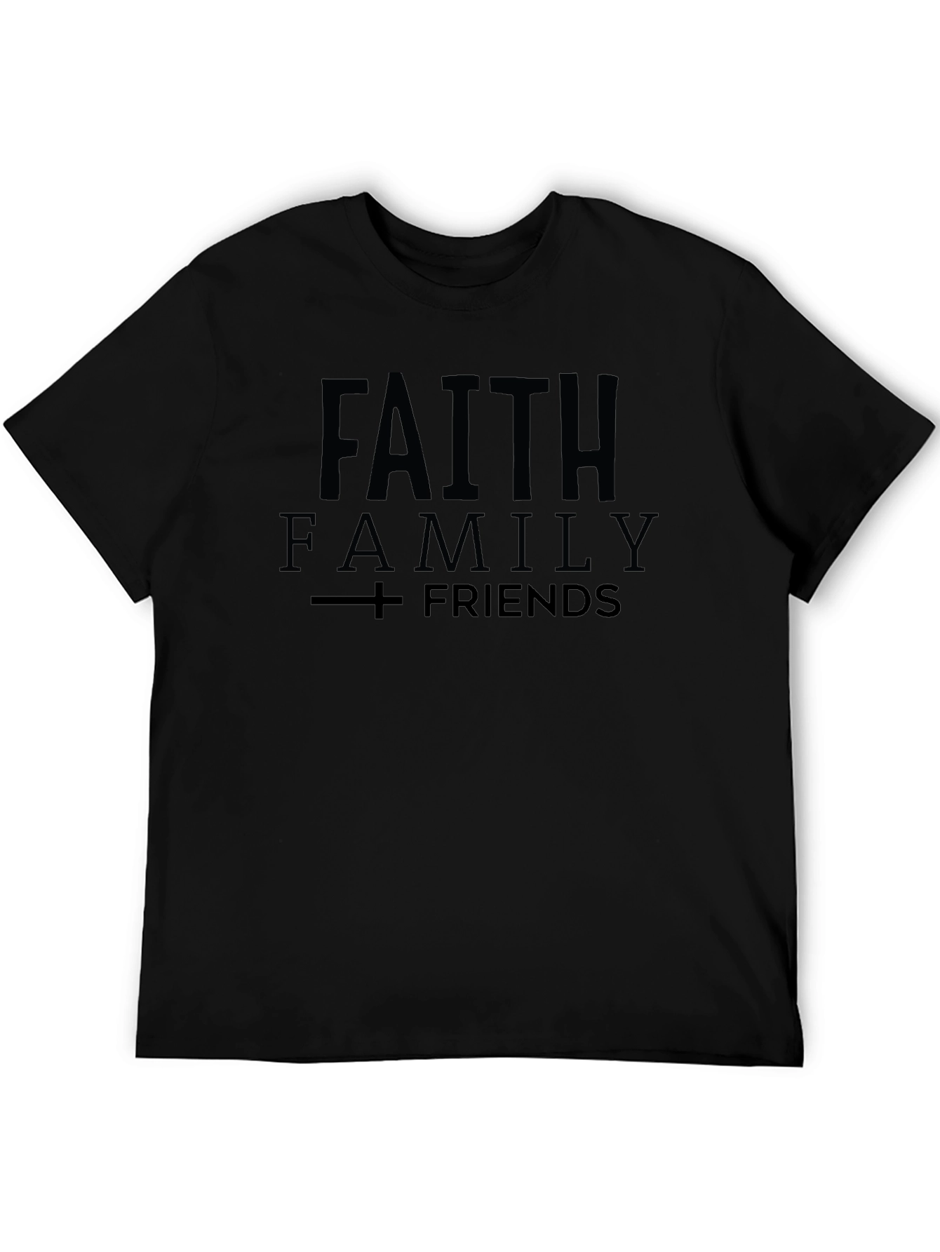Faith Family Friends Graphic Tee - Black T-Shirt