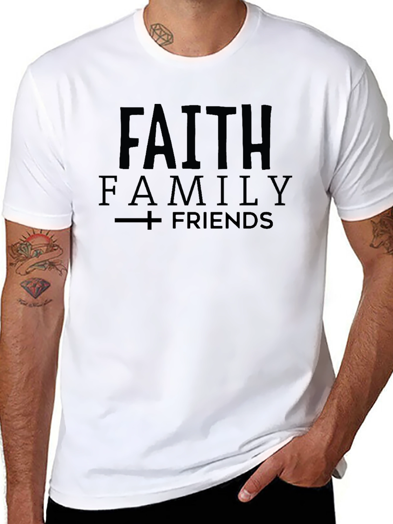 Faith Family Friends Graphic Tee - Black T-Shirt