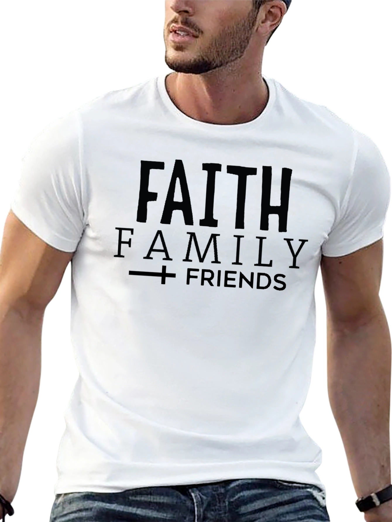 Faith Family Friends Graphic Tee - Black T-Shirt