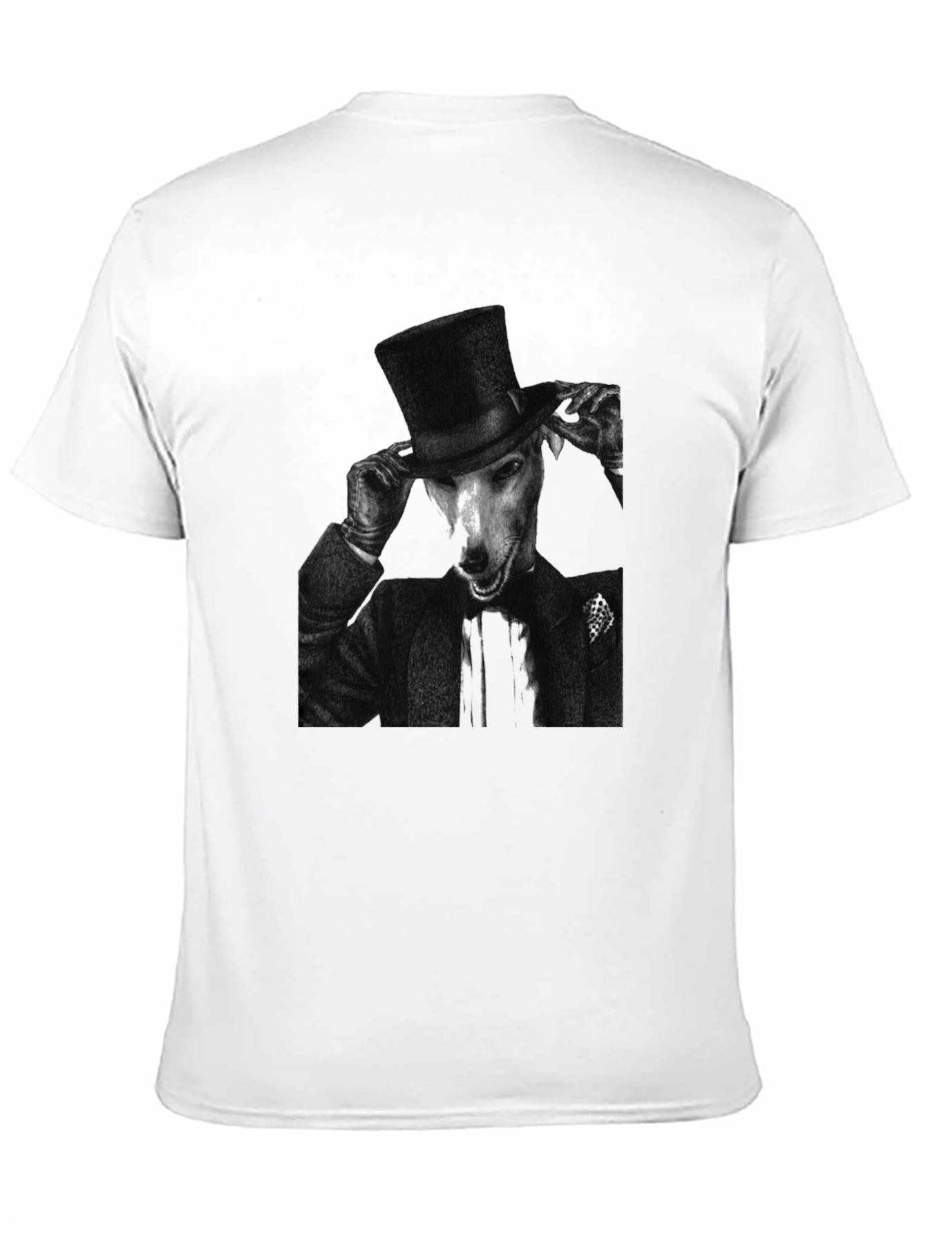 Dog in Top Hat Graphic Tee - Black