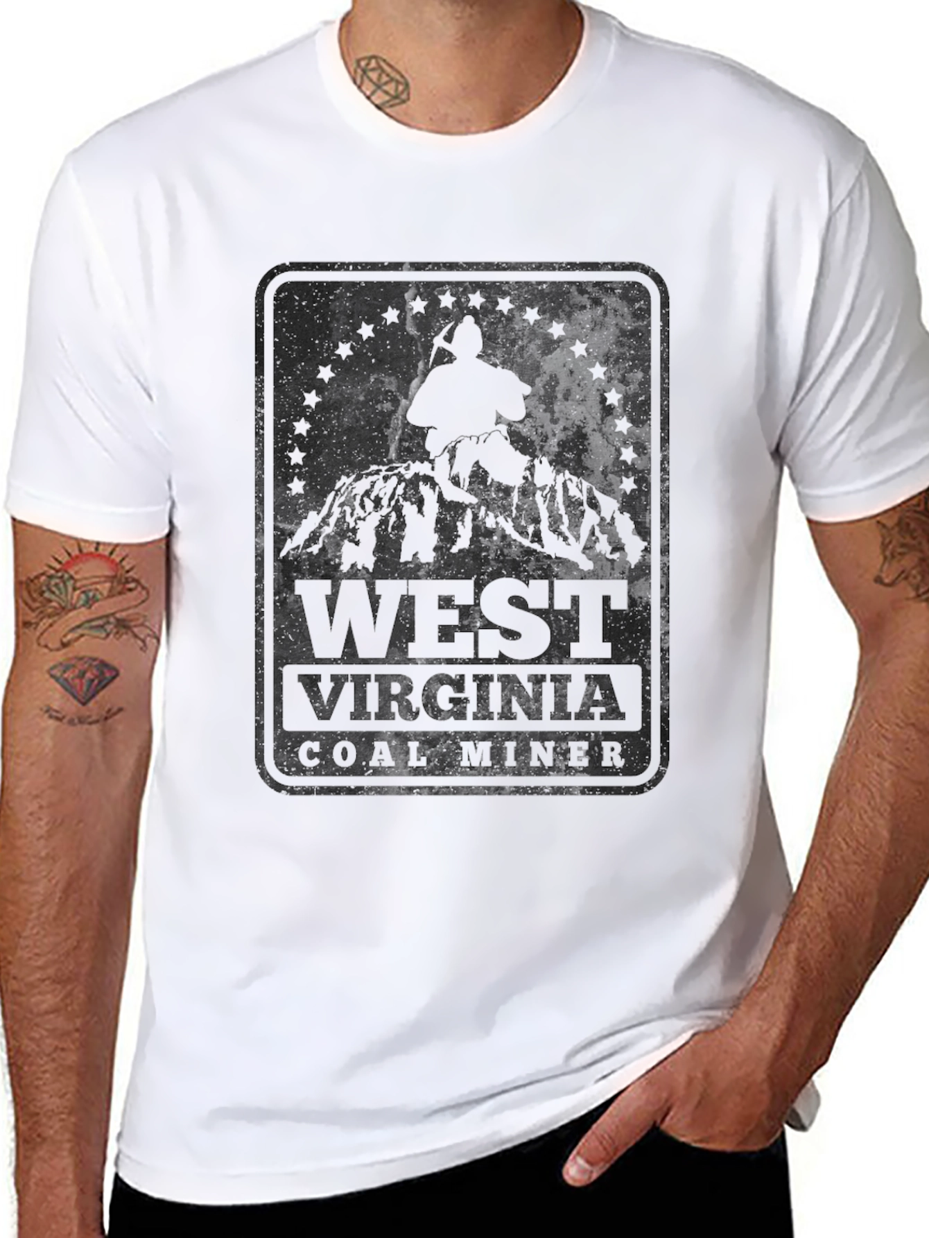 West Virginia Coal Miner Graphic T-Shirt