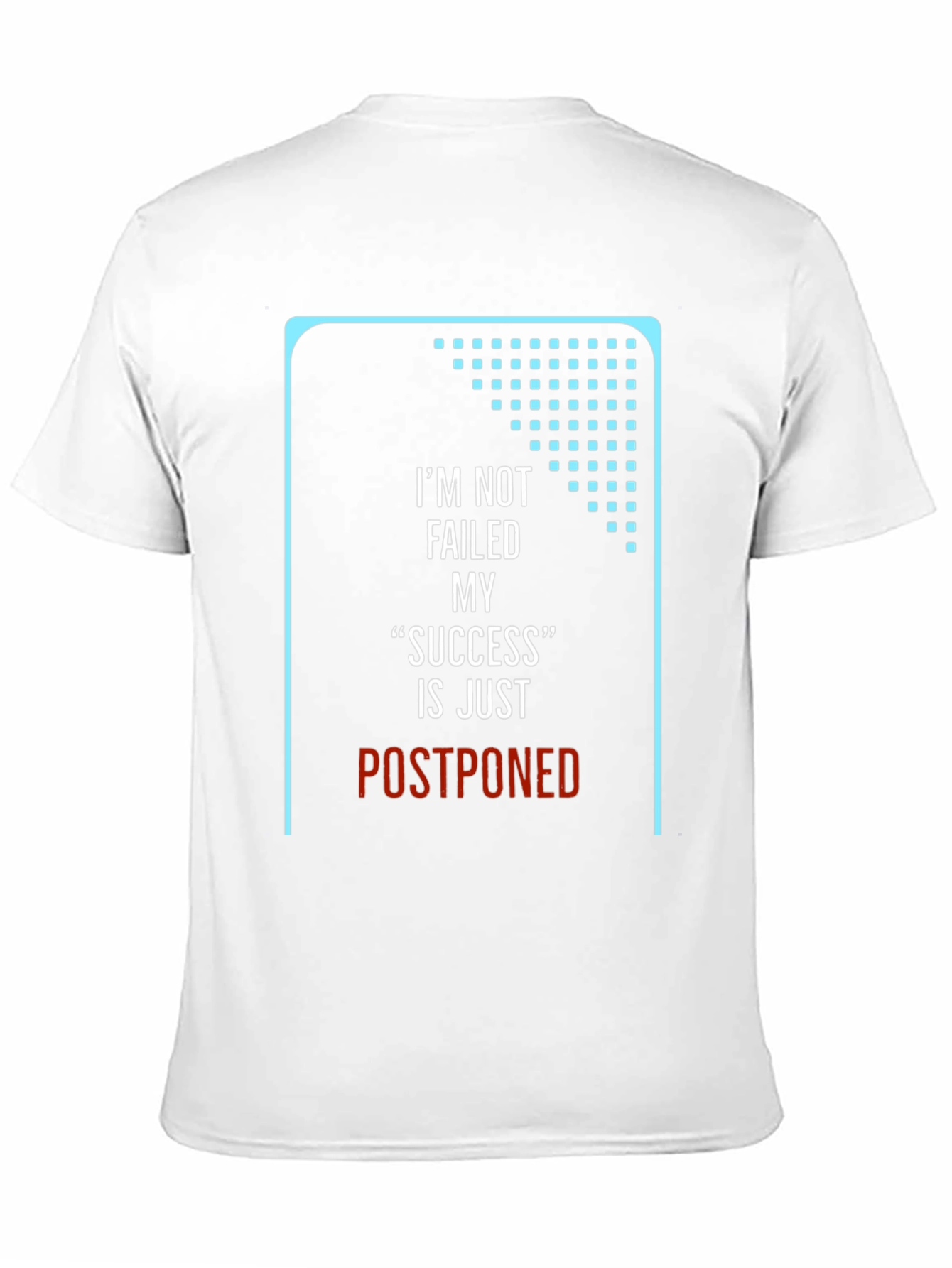 Motivational T-Shirt: Postponed Success Black Crew Neck