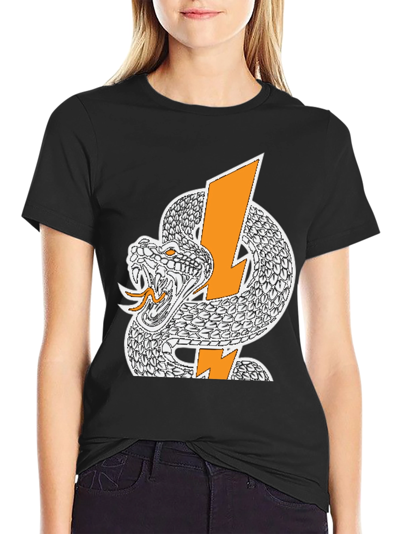 Snake & Lightning Bolt Graphic T-Shirt