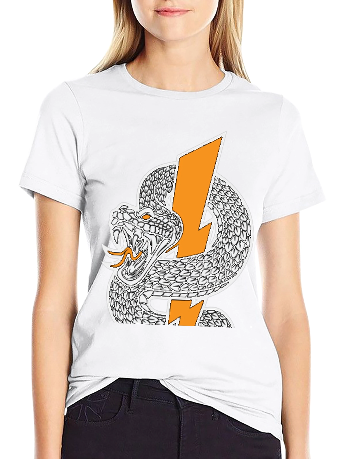 Snake & Lightning Bolt Graphic T-Shirt