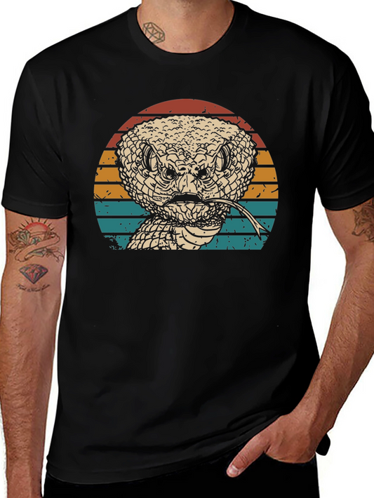 Retro Rattlesnake Graphic Tee - Vintage Vibe