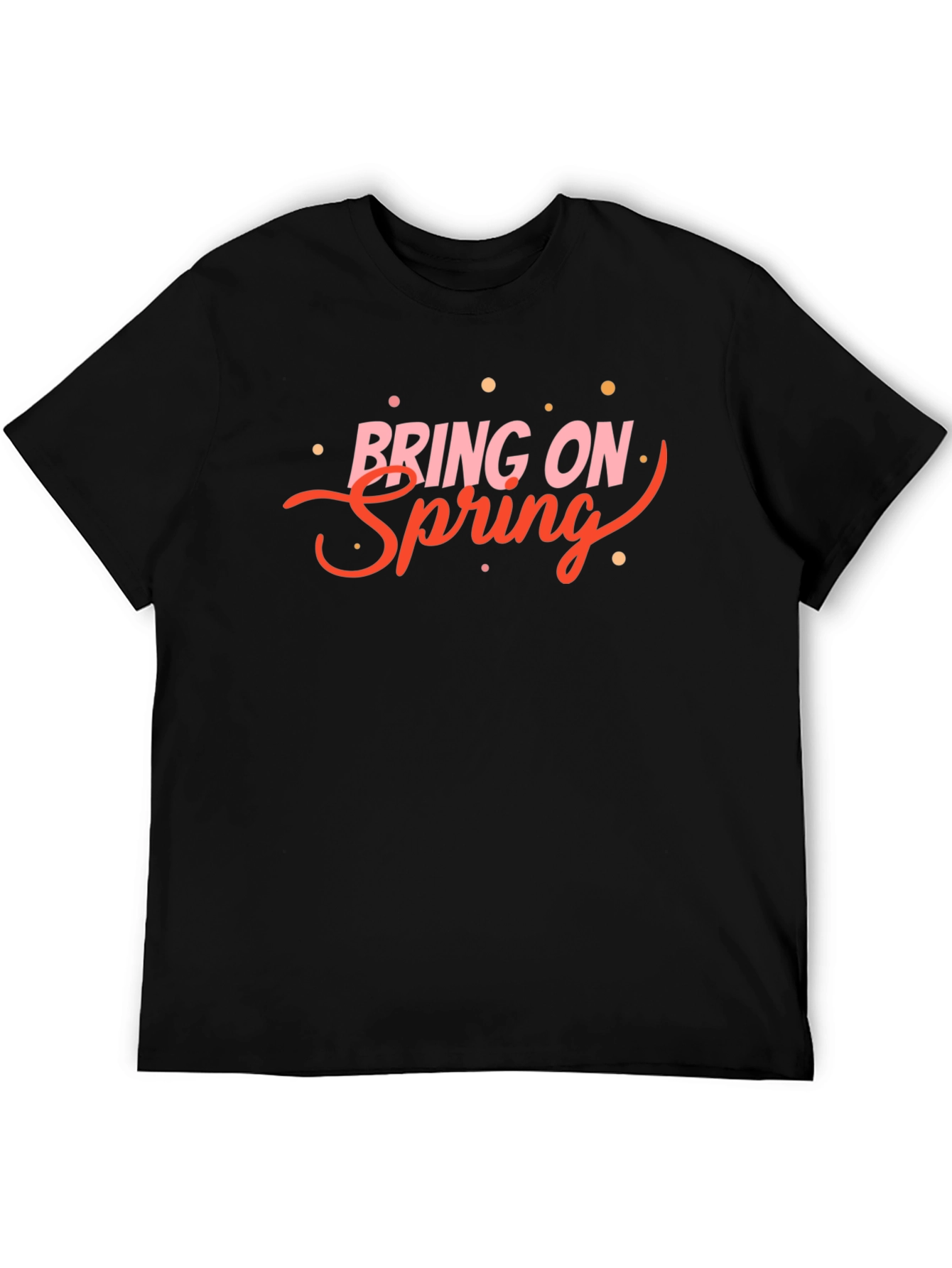 Bring On Spring Graphic Tee - Black Unisex T-Shirt