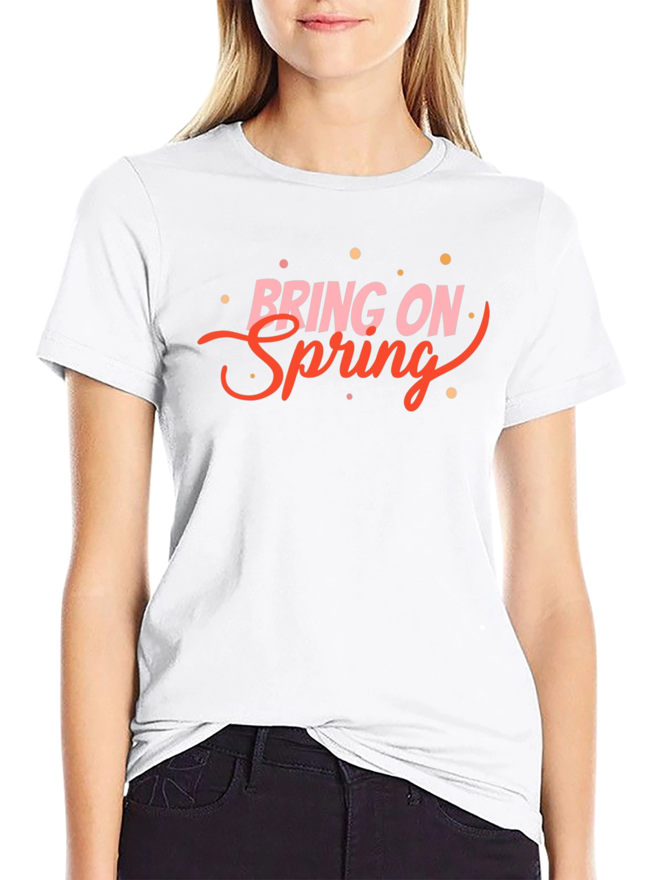 Bring On Spring Graphic Tee - Black Unisex T-Shirt