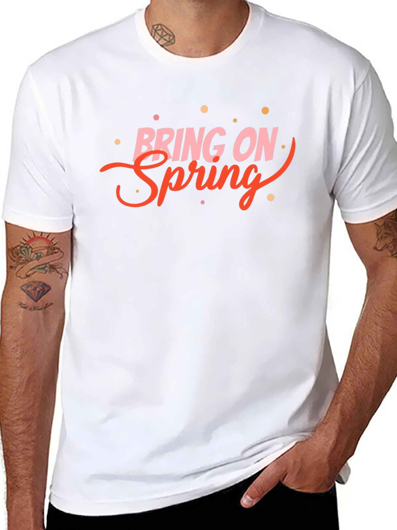 Bring On Spring Graphic Tee - Black Unisex T-Shirt