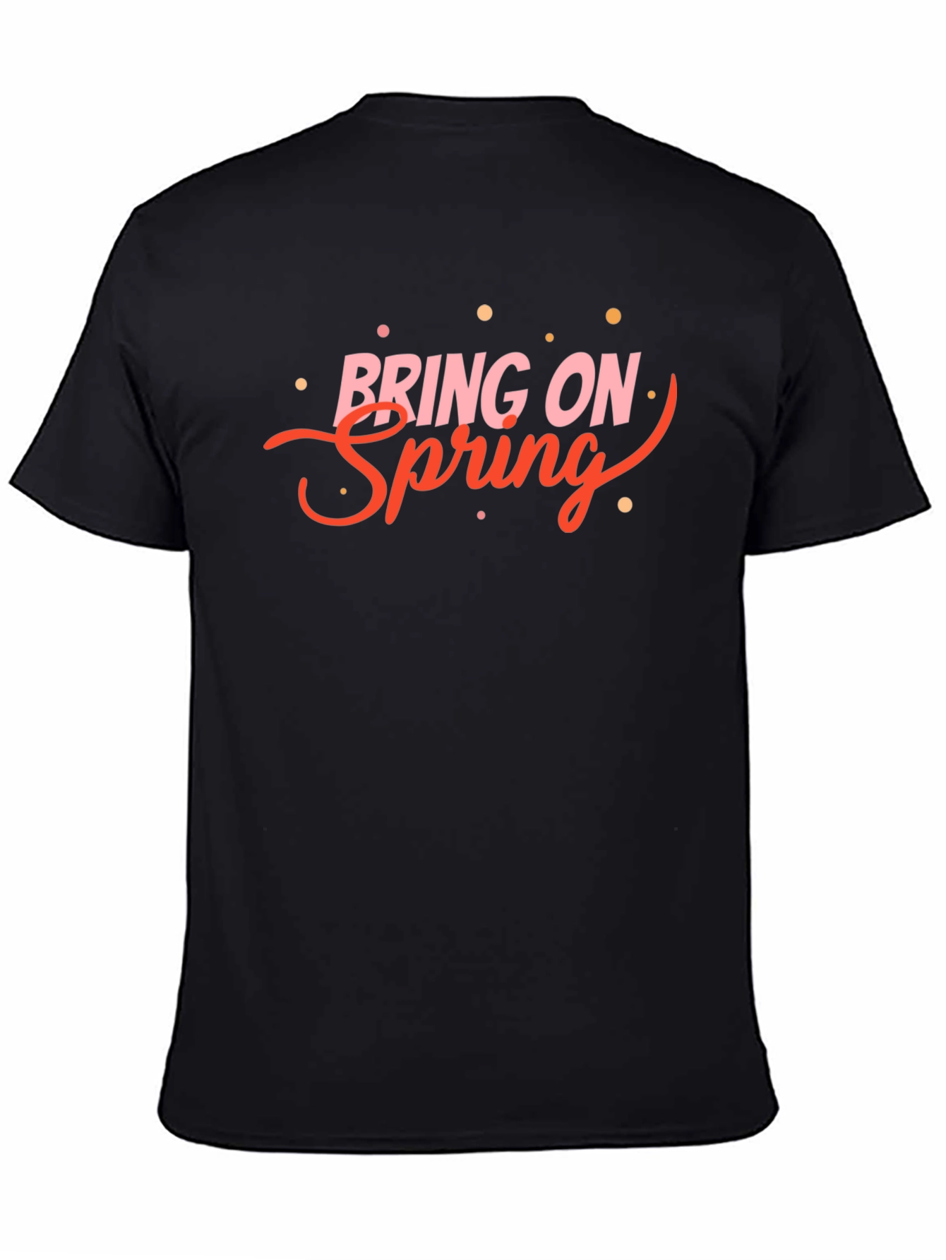 Bring On Spring Graphic Tee - Black Unisex T-Shirt