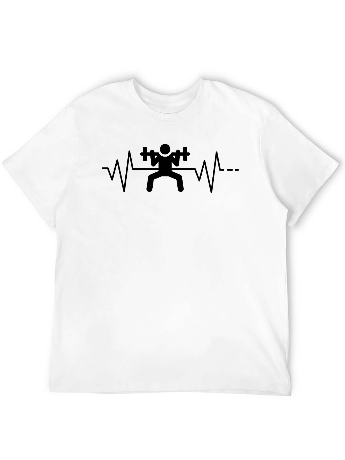 Weightlifting Heartbeat Black T-Shirt