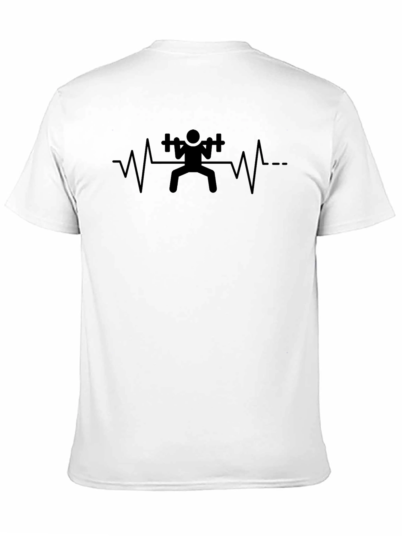 Weightlifting Heartbeat Black T-Shirt