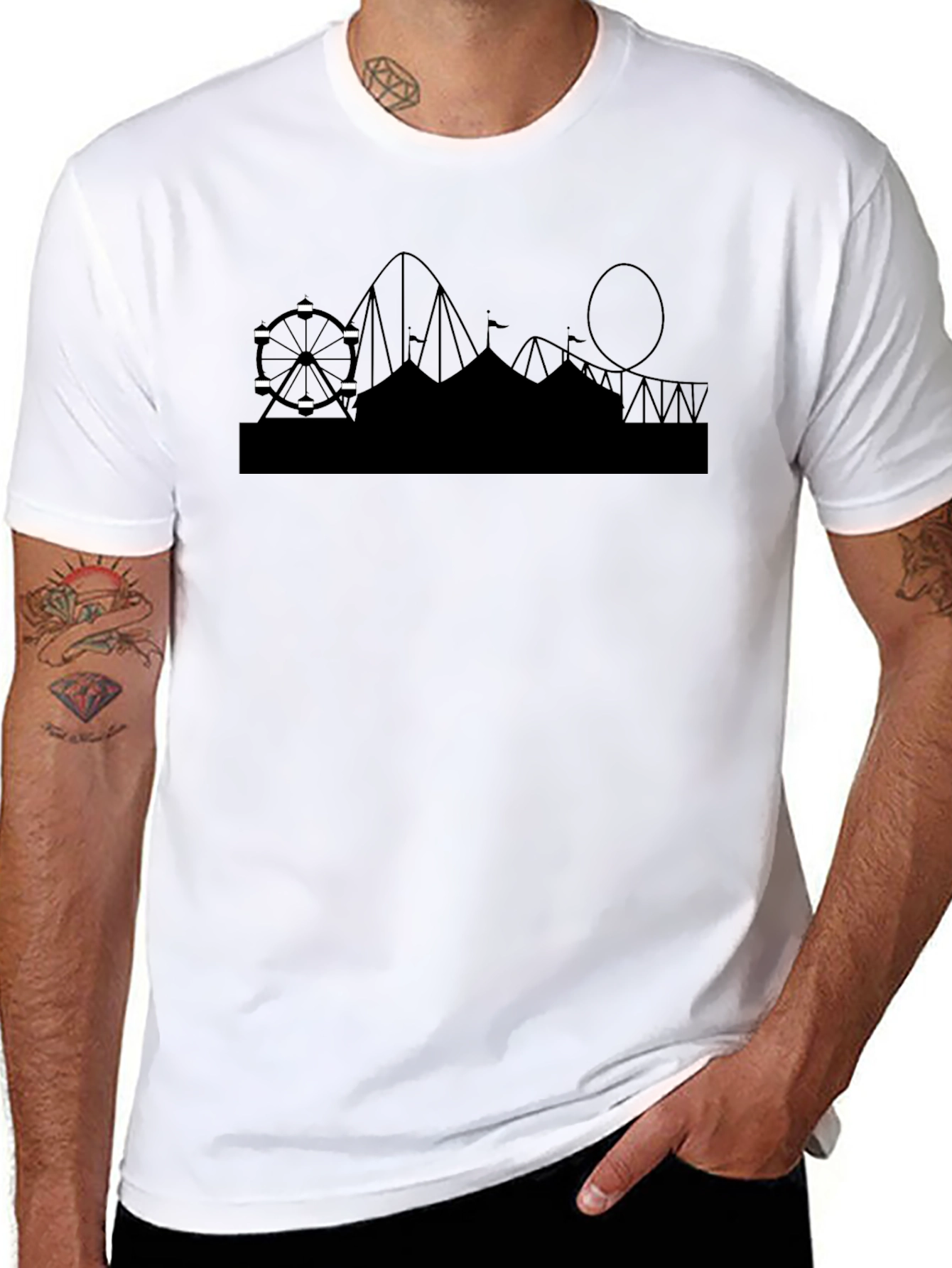 Amusement Park Silhouette T-Shirt