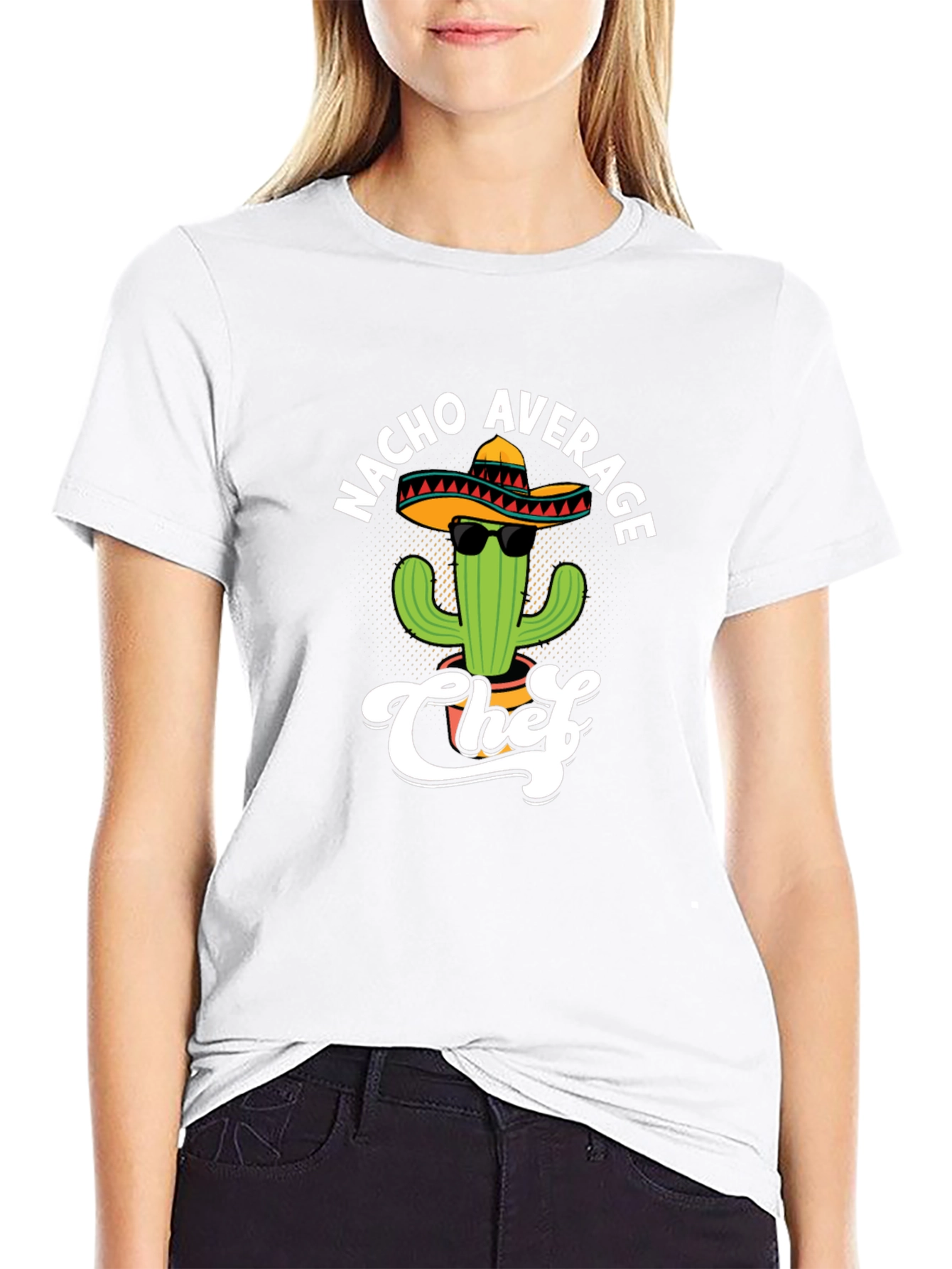 Nacho Average Chef T-Shirt - Funny Cactus Sombrero