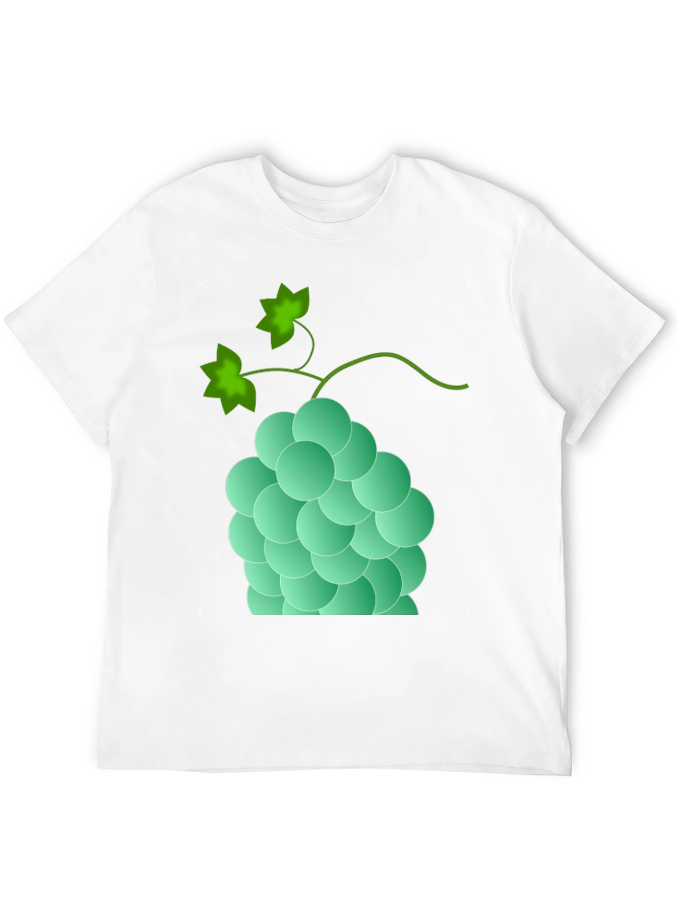Grapes Graphic Print Tee - Casual Black T-Shirt