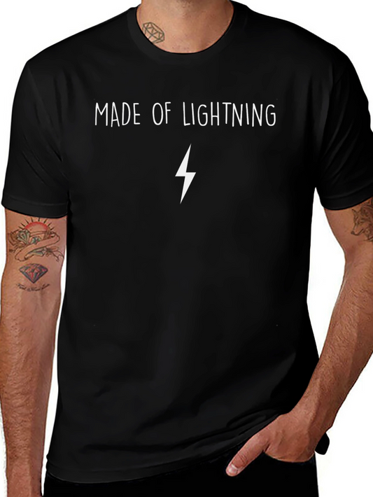Made of Lightning Graphic Tee - Mens Crew Neck T-Shirt