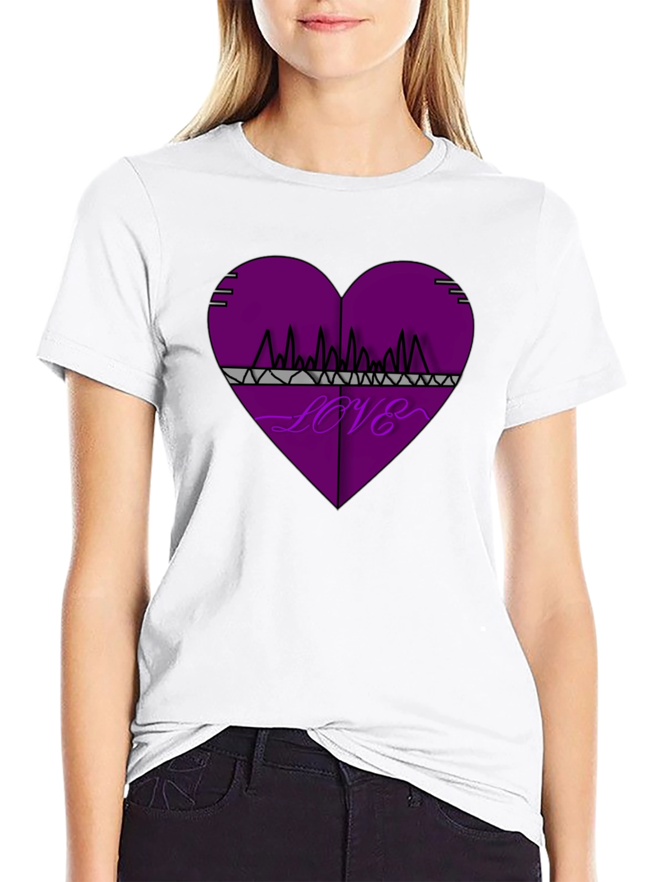 Love Frequency Graphic Tee - Black Cotton