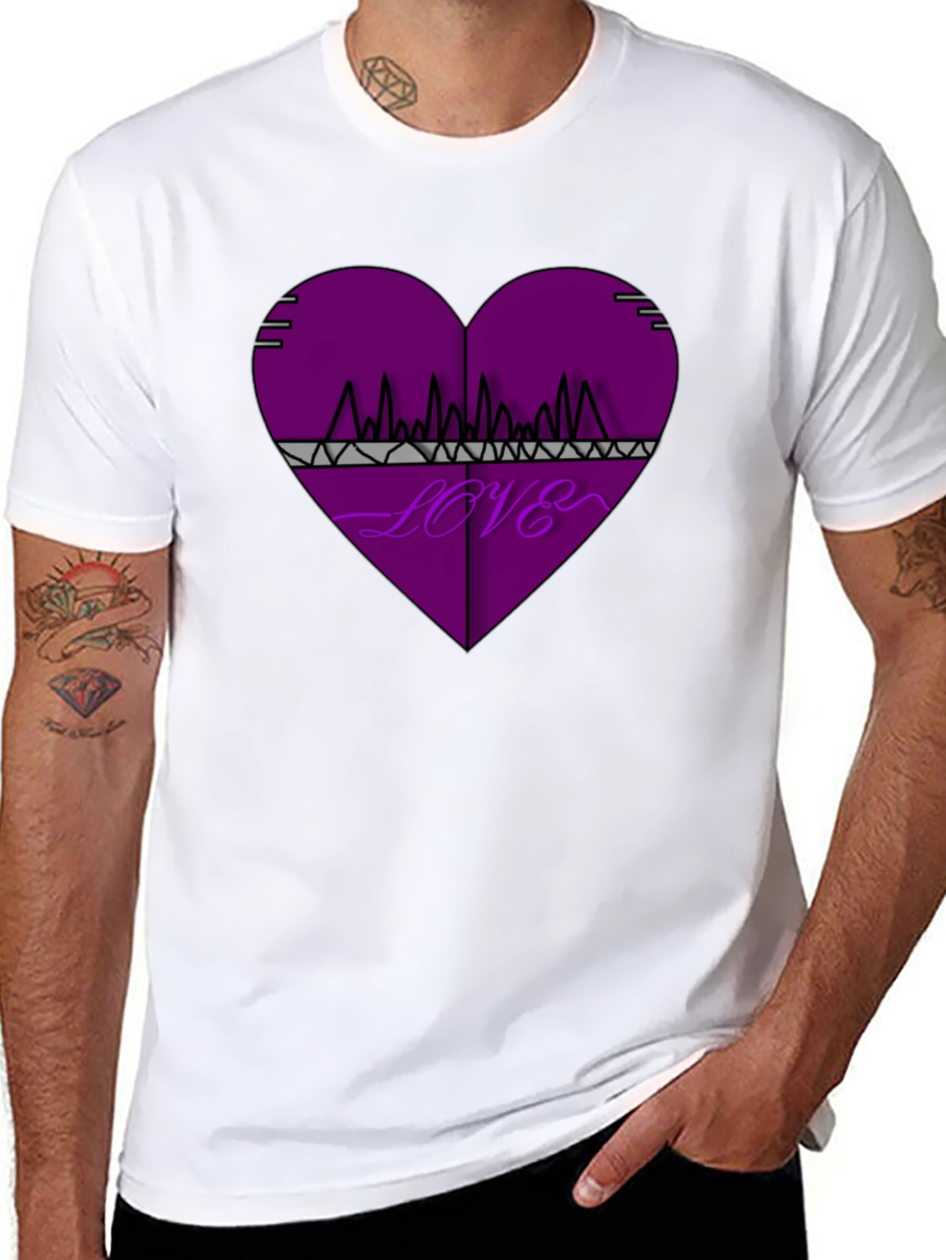 Love Frequency Graphic Tee - Black Cotton