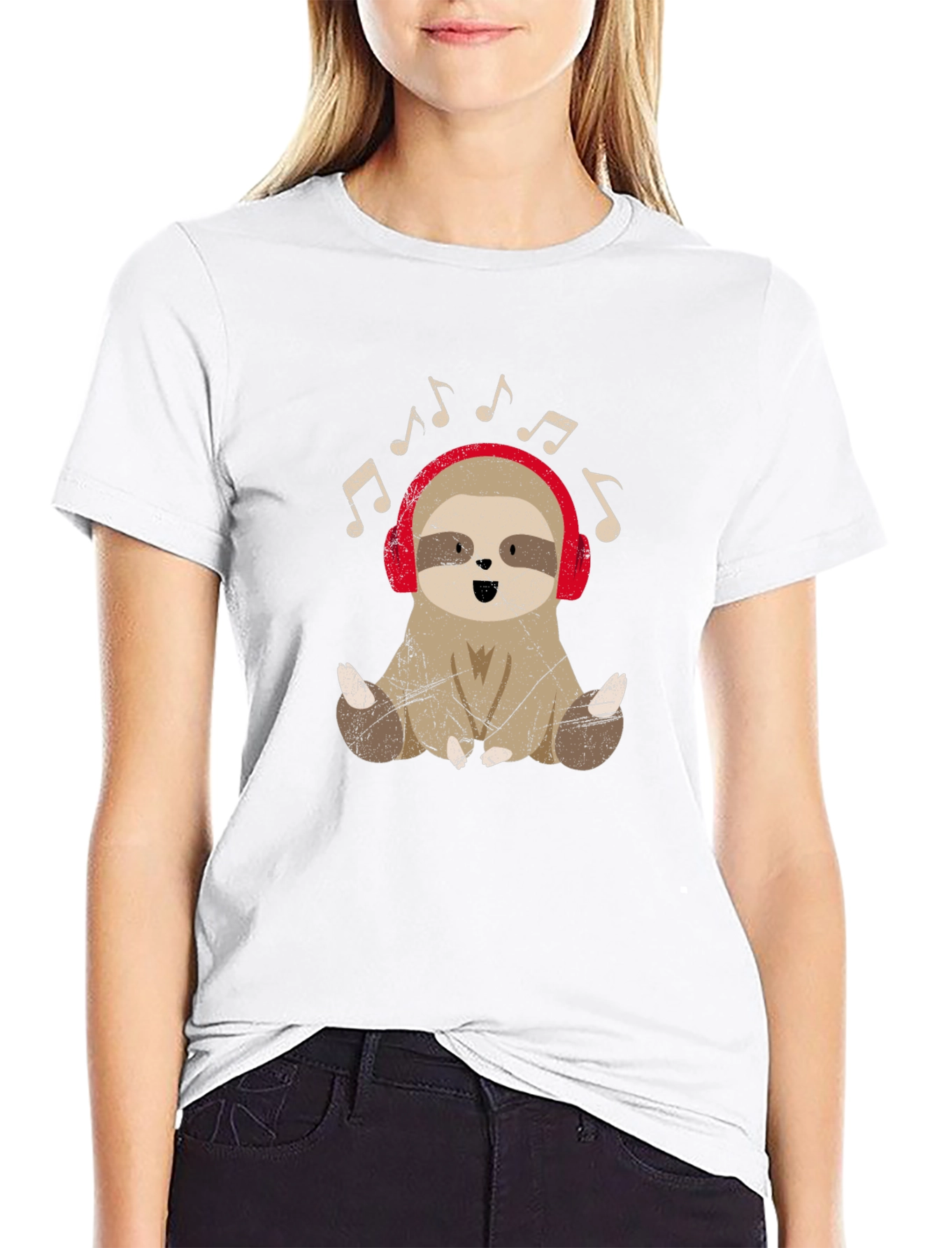 Sloth Music Lover T-Shirt - Cute Animal Tee