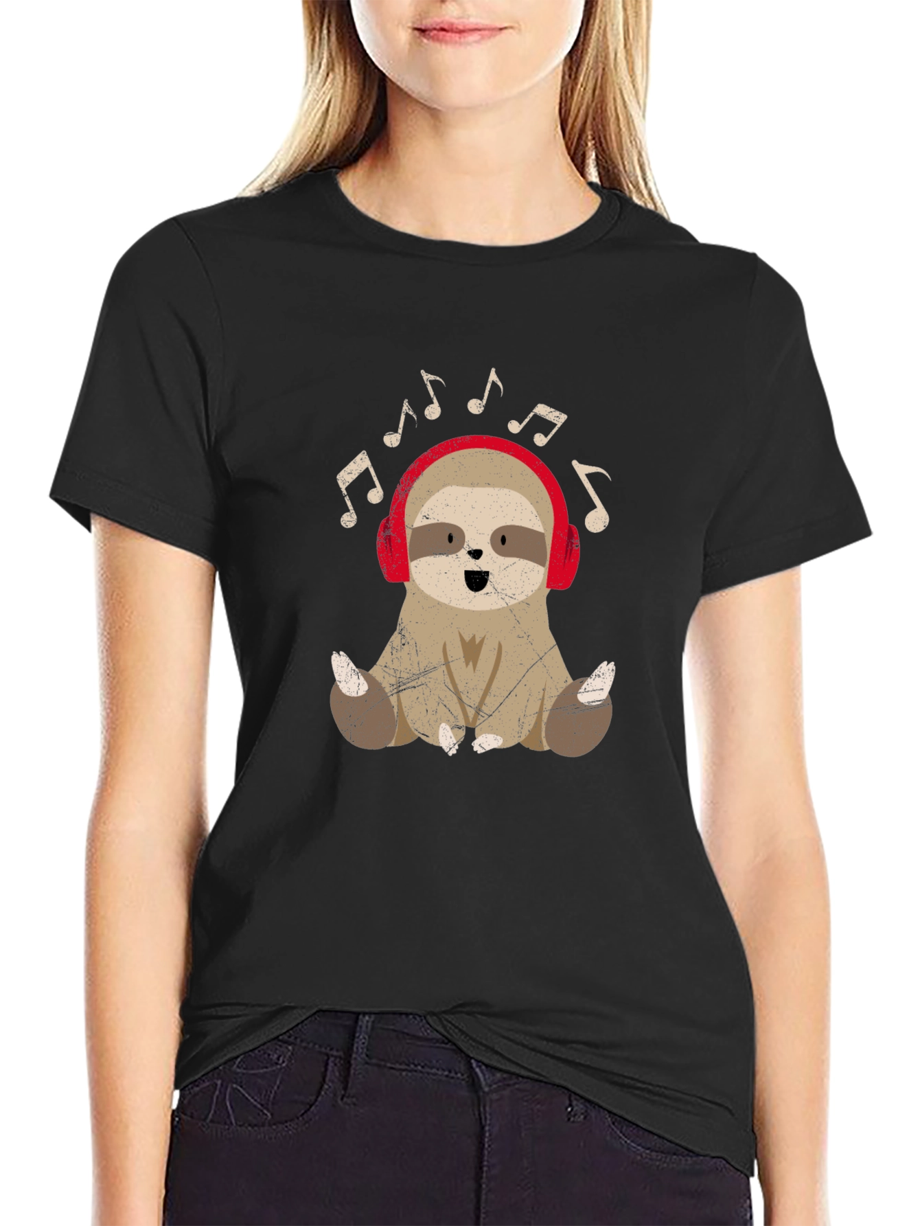 Sloth Music Lover T-Shirt - Cute Animal Tee