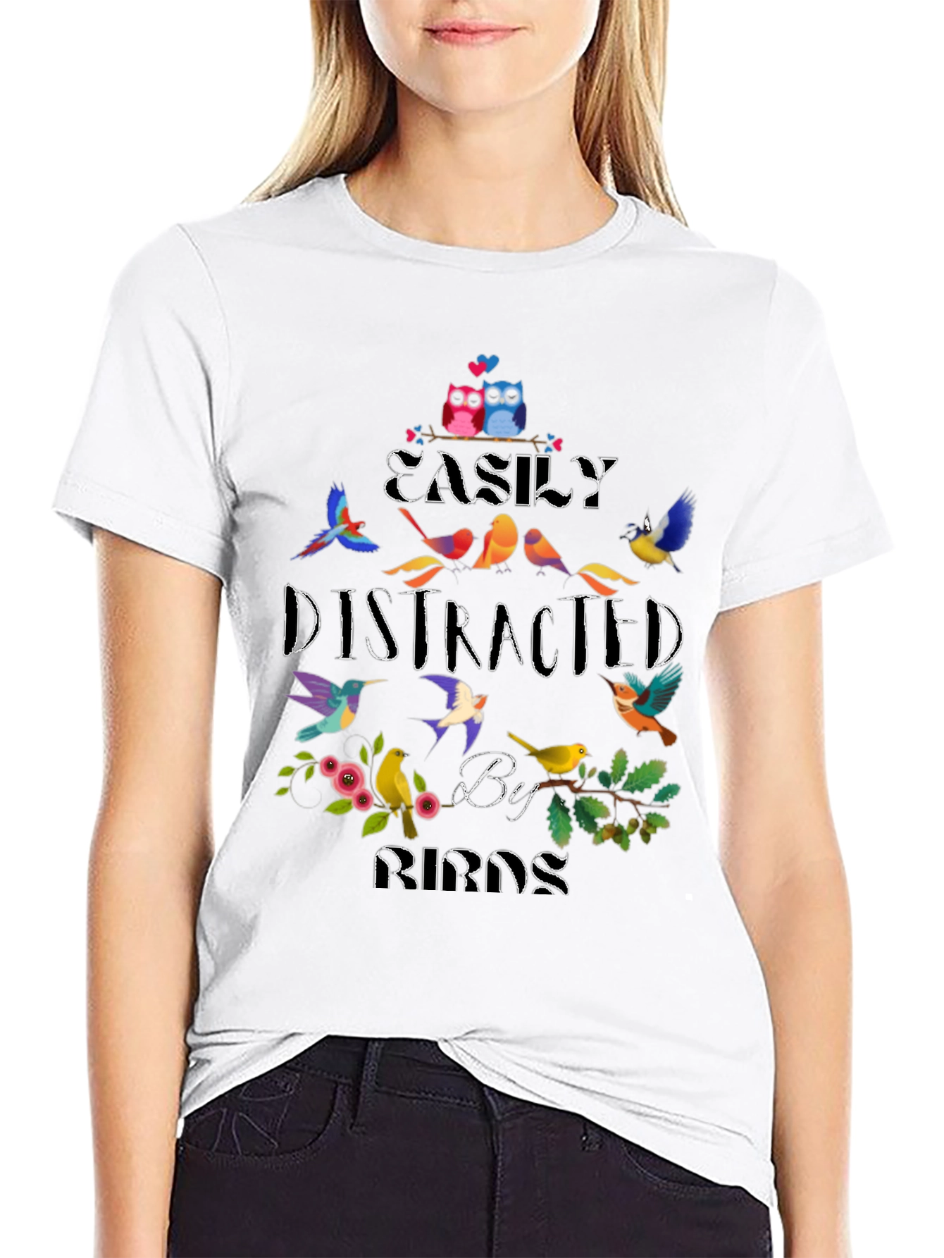Easily Distracted By Birds Graphic Tee