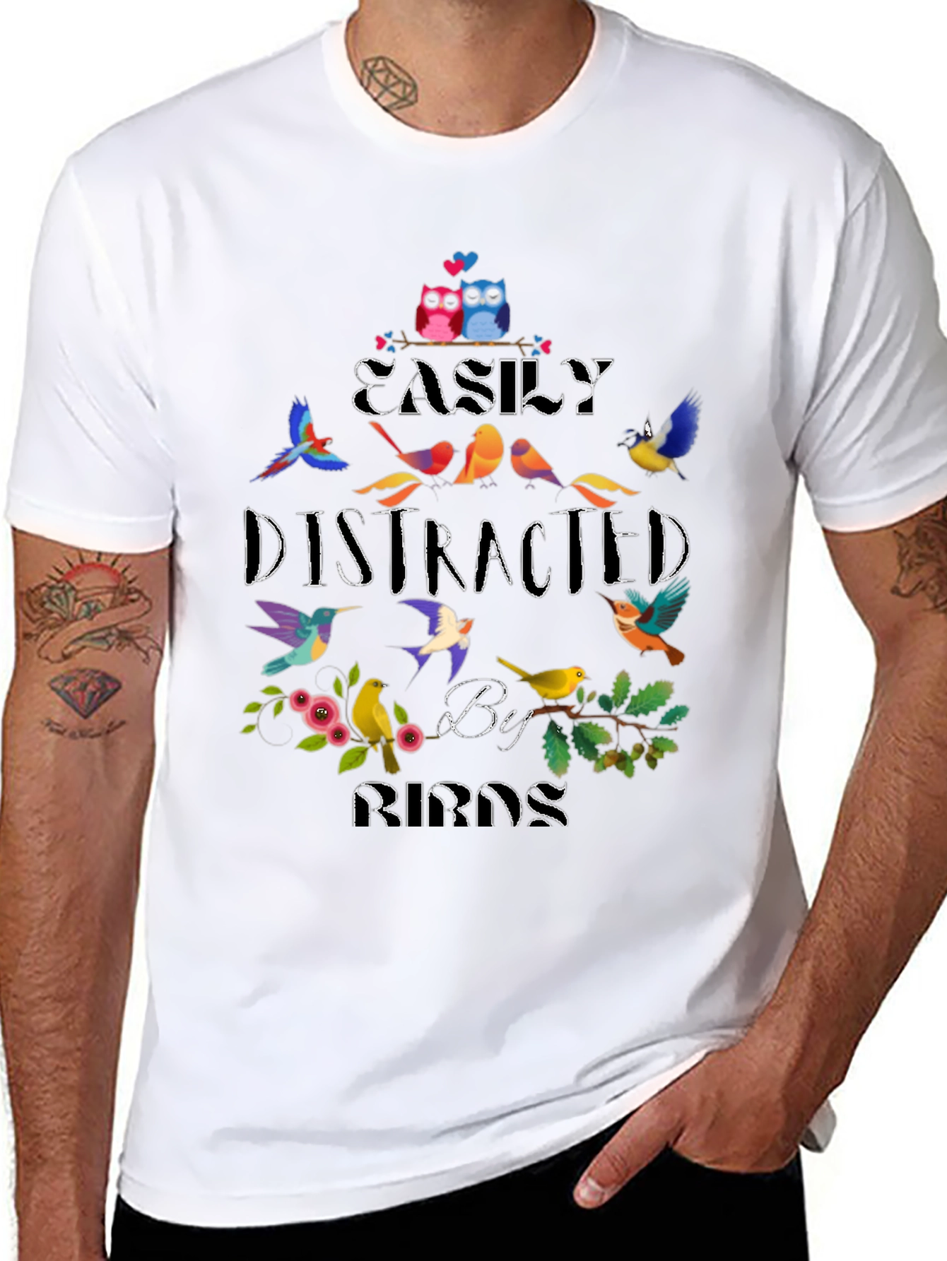 Easily Distracted By Birds Graphic Tee