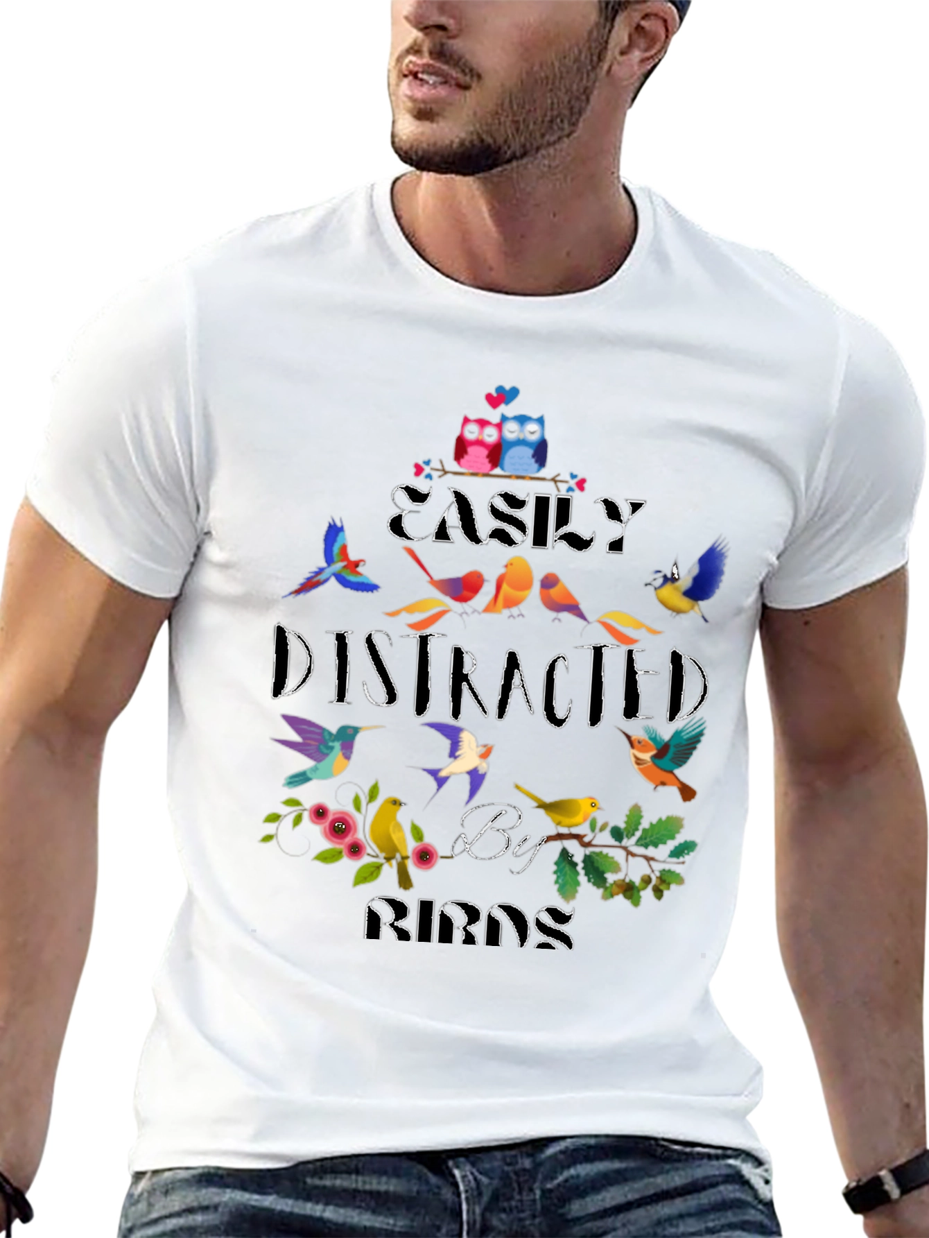 Easily Distracted By Birds Graphic Tee