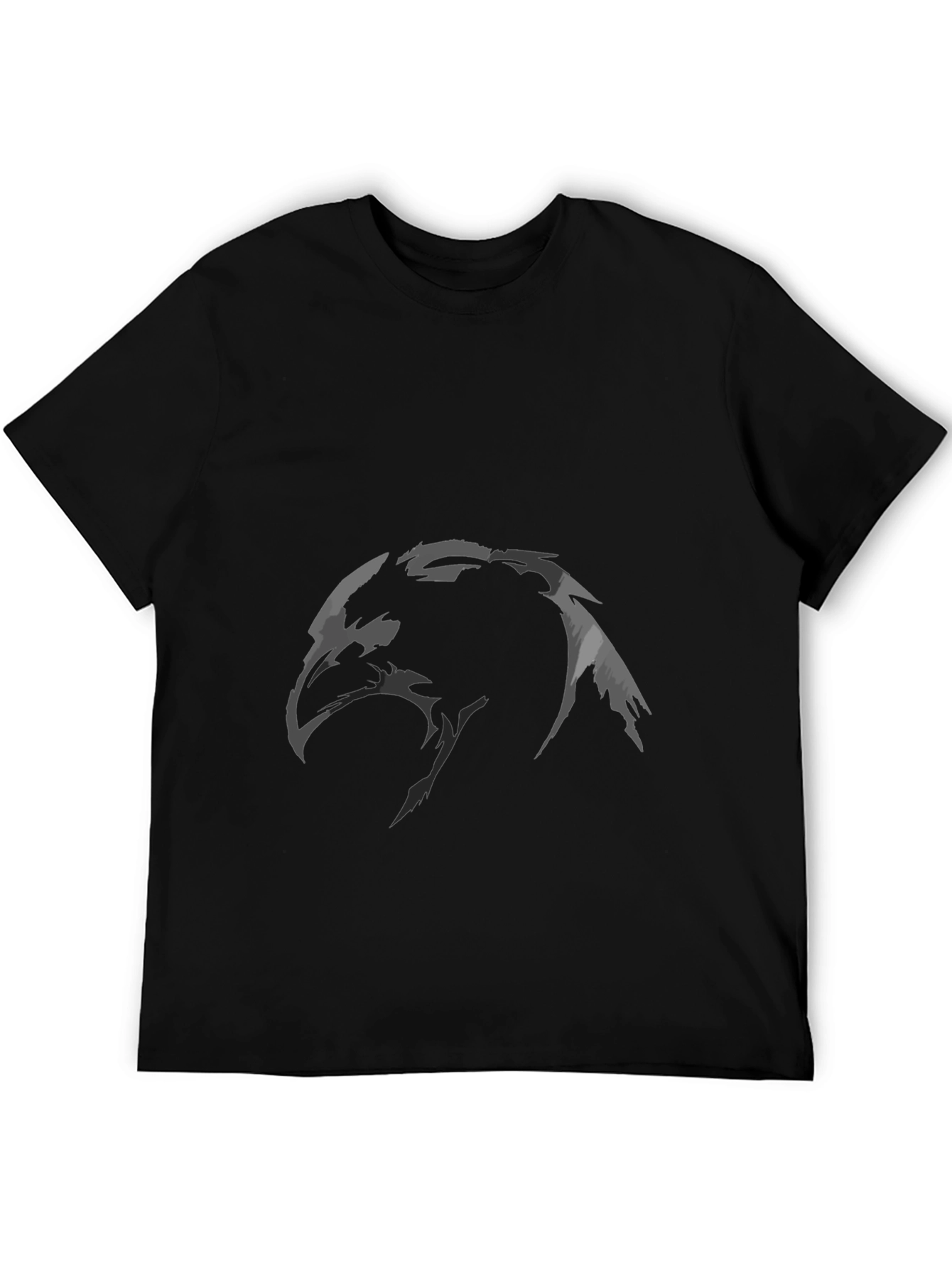 Raven Graphic Print Black T-Shirt