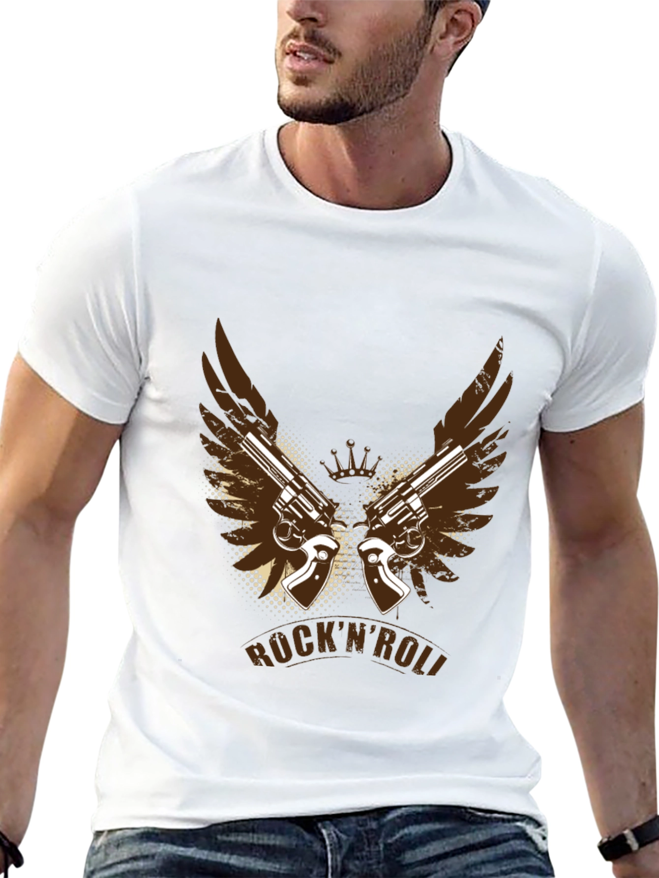 RocknRoll Guns T-Shirt - Cool Graphic Tee