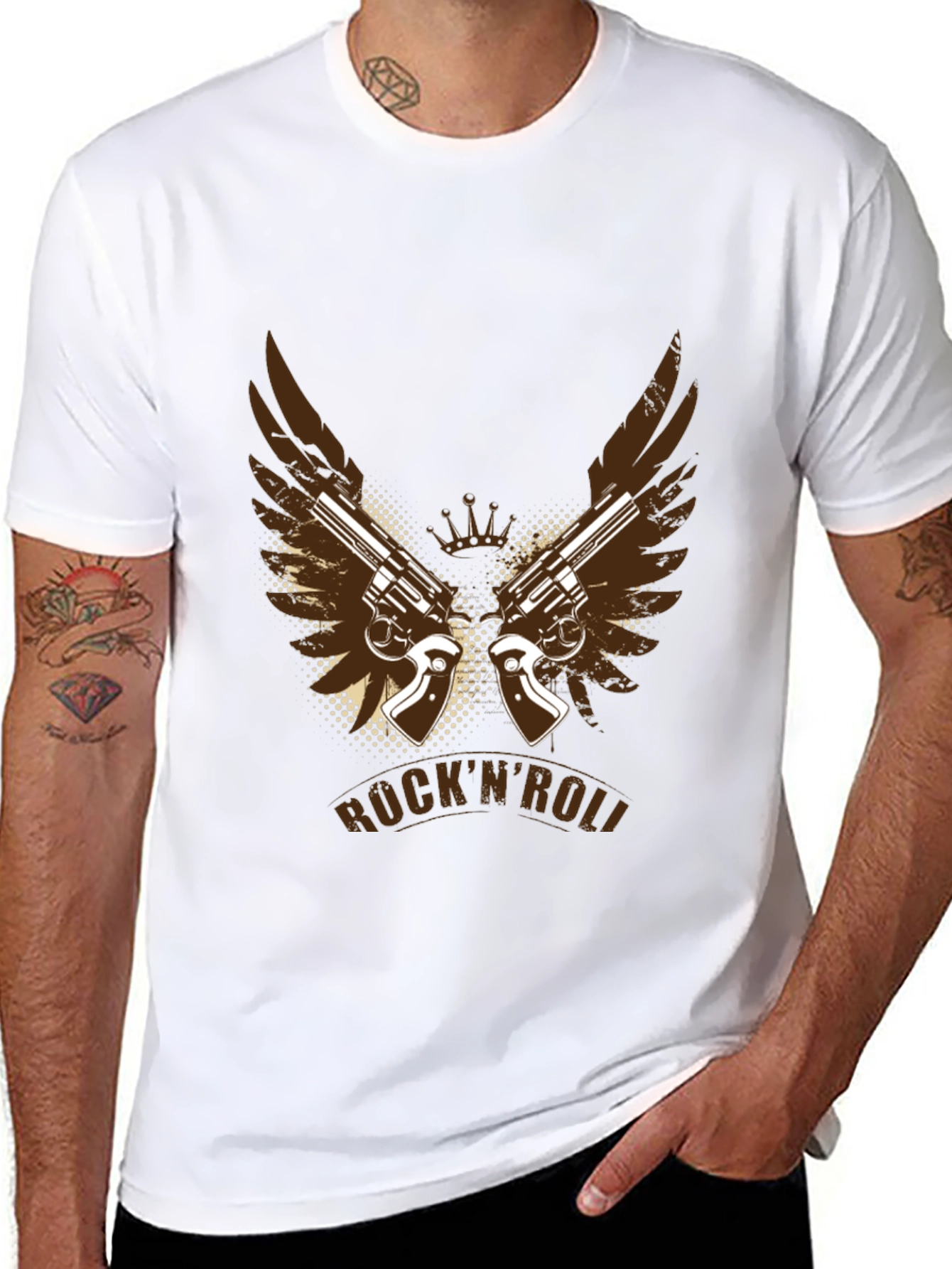 RocknRoll Guns T-Shirt - Cool Graphic Tee