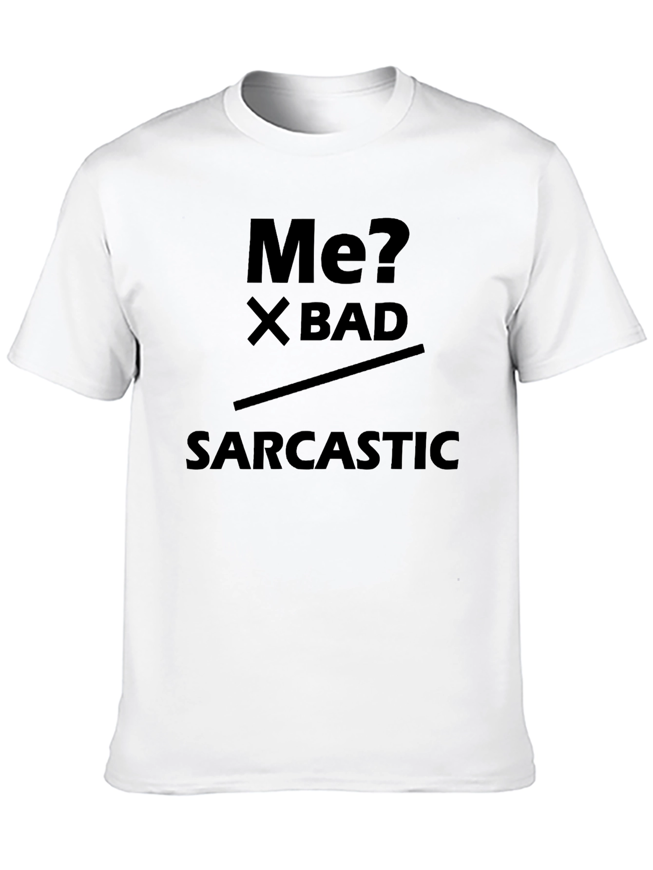 Sarcastic Statement Graphic Tee - Black Cotton Blend
