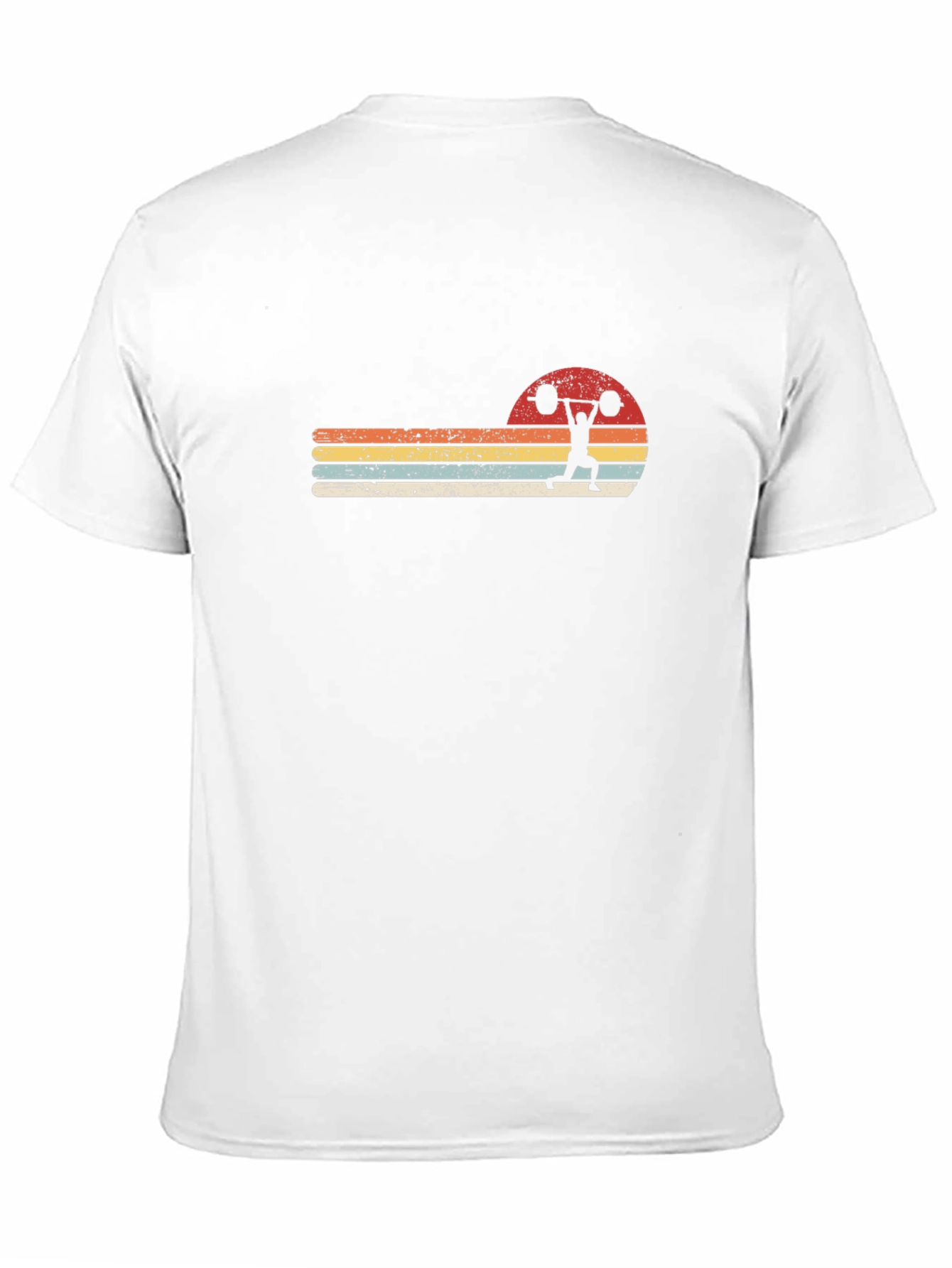 Retro Weightlifting Sunset T-Shirt