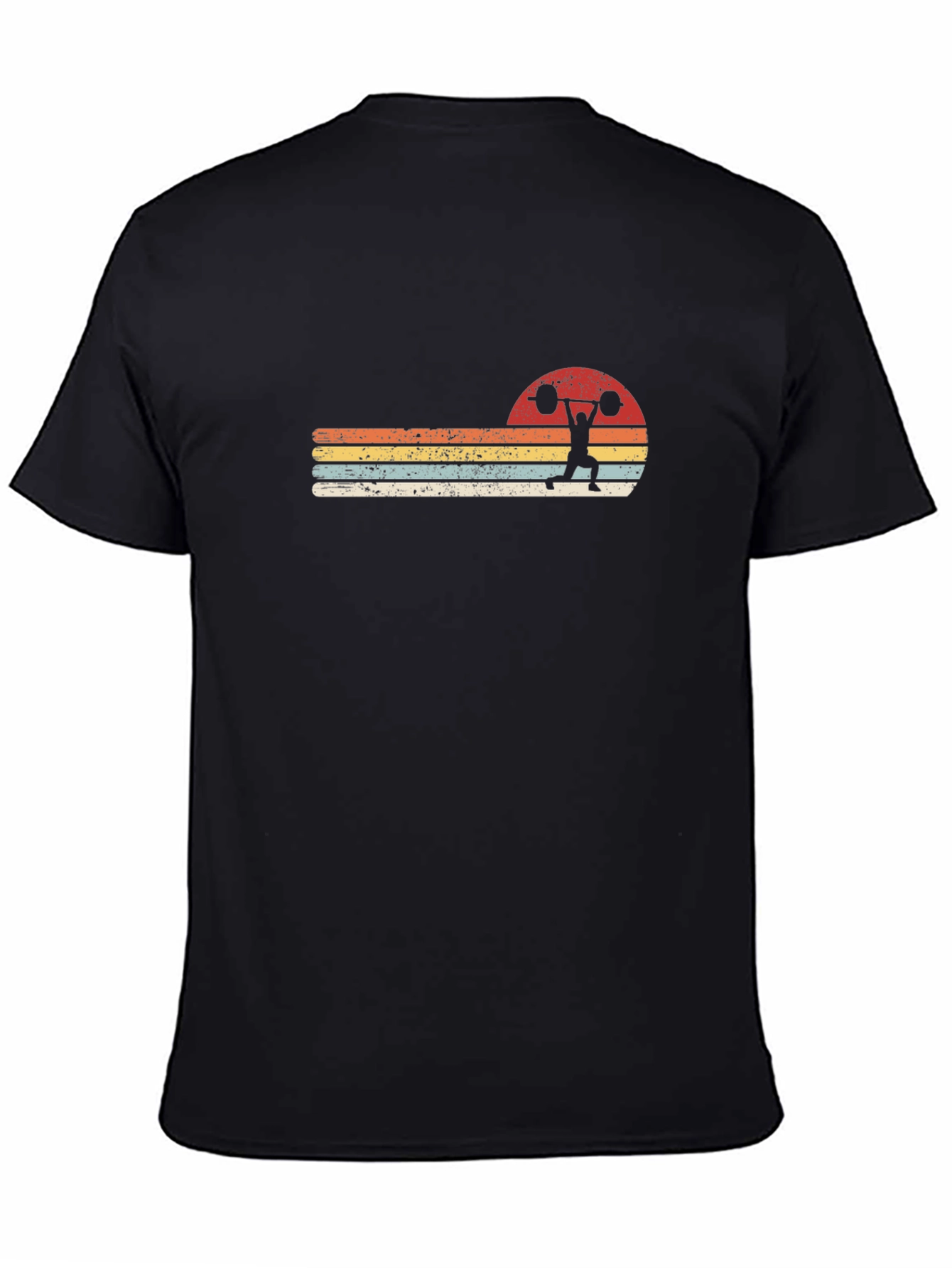 Retro Weightlifting Sunset T-Shirt