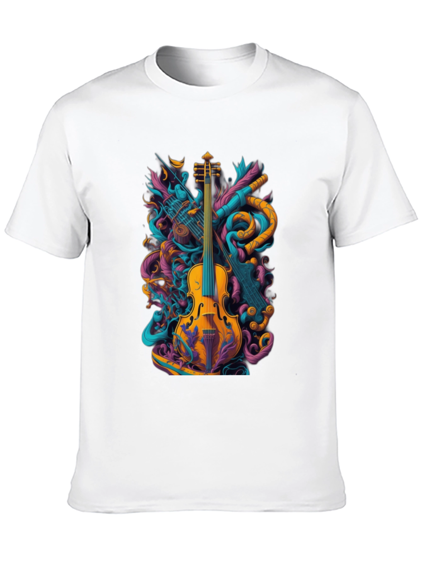 Music Lovers Tee - Violin Graphic T-Shirt