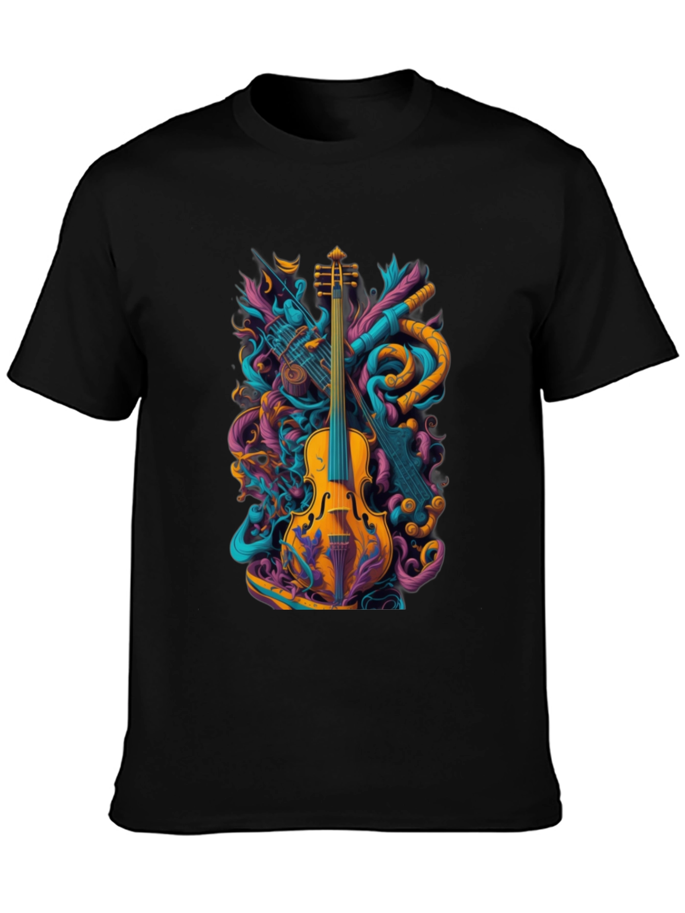 Music Lovers Tee - Violin Graphic T-Shirt