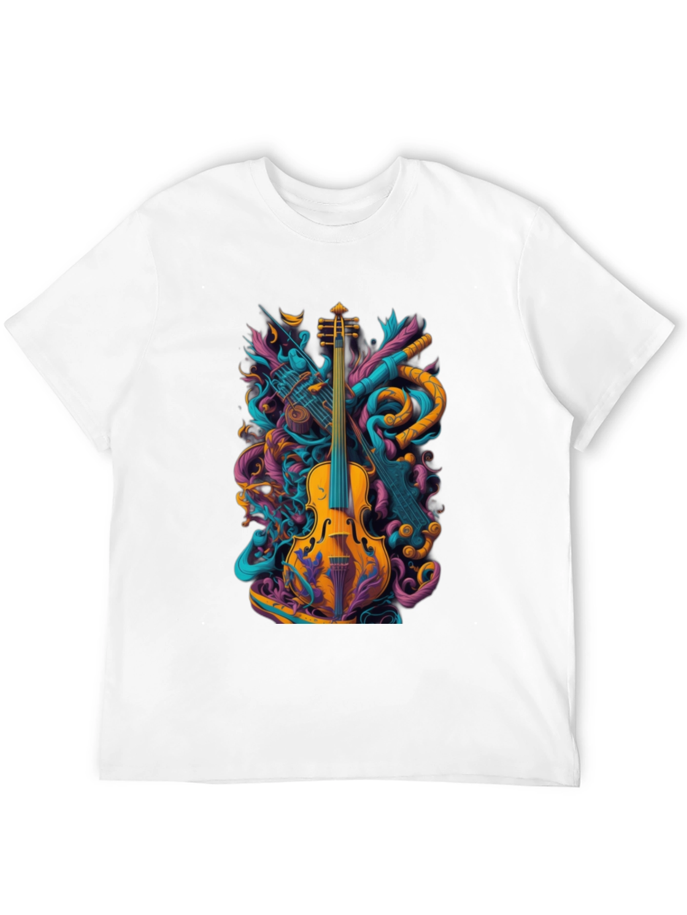 Music Lovers Tee - Violin Graphic T-Shirt