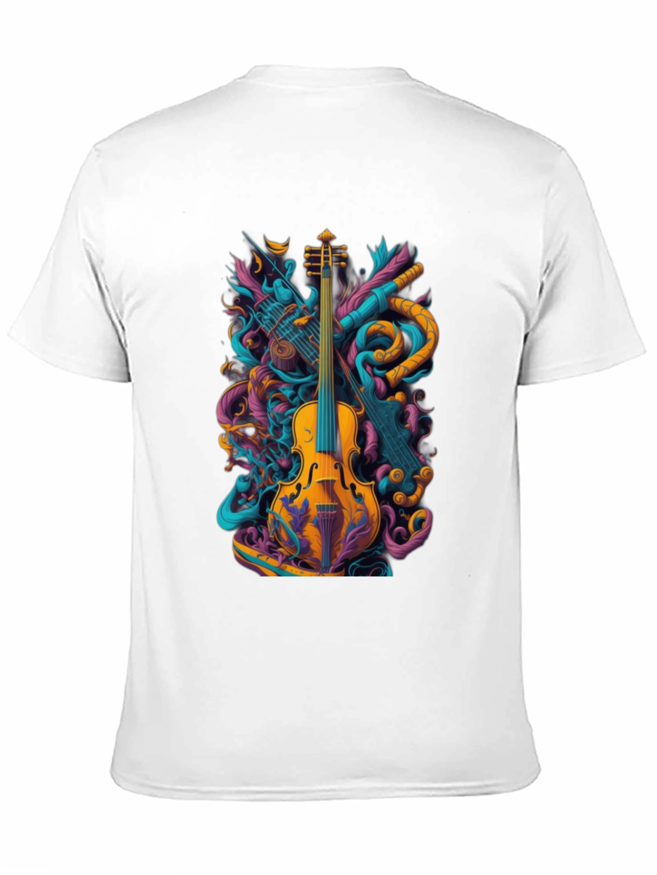 Music Lovers Tee - Violin Graphic T-Shirt