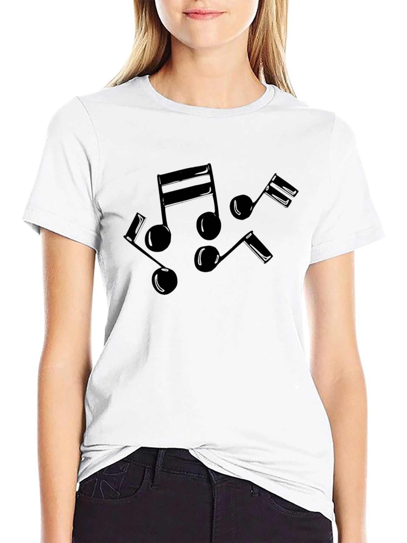 Musical Note Black T-Shirt